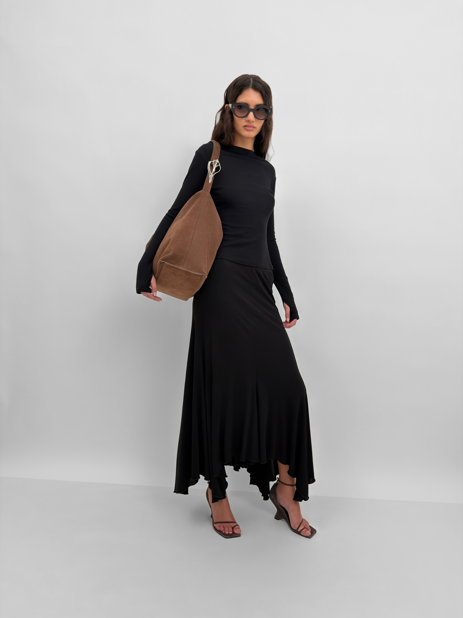 The Sasha jersey bias cut skirt