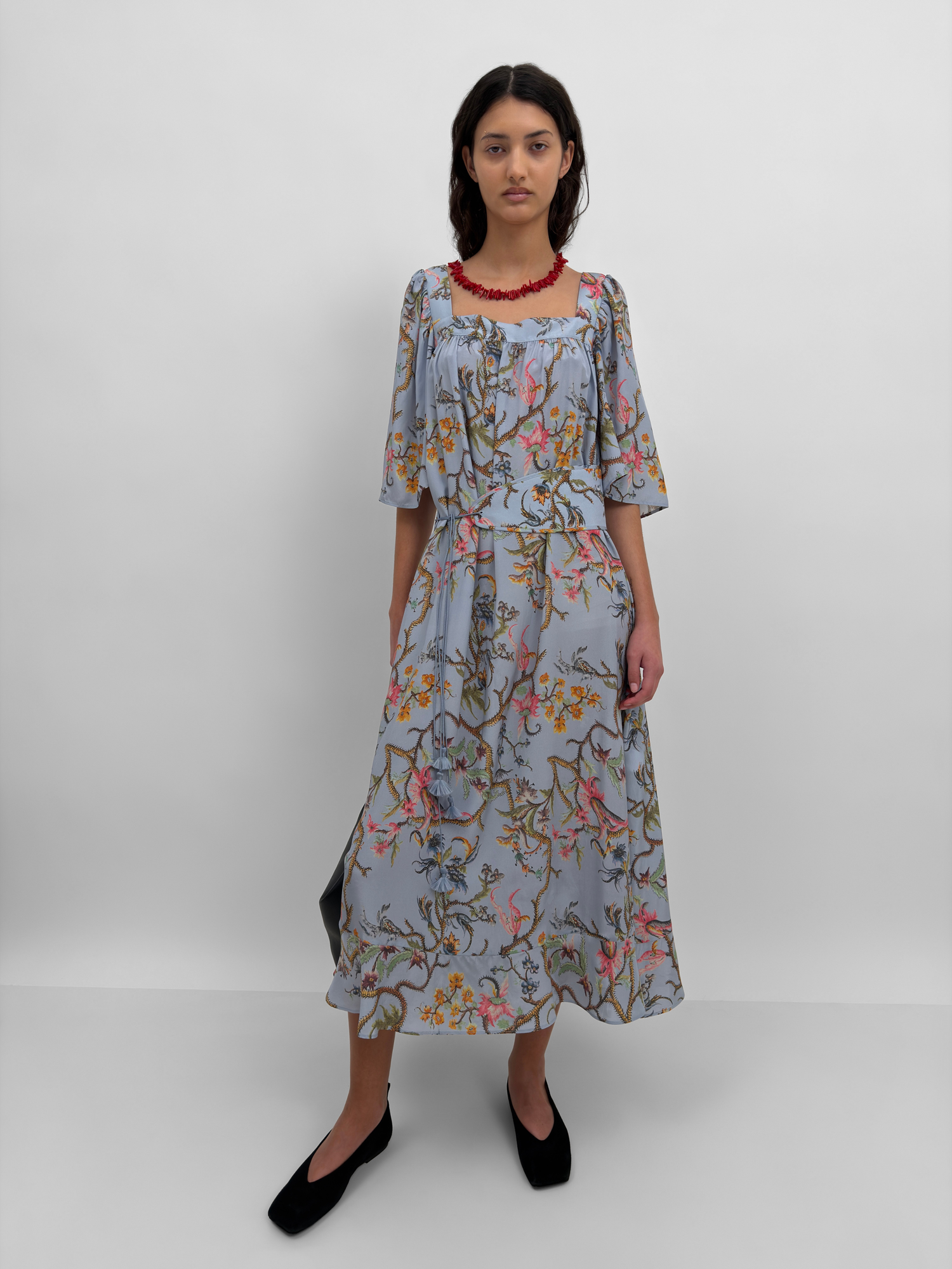 The Salem square neck dress in Trailing