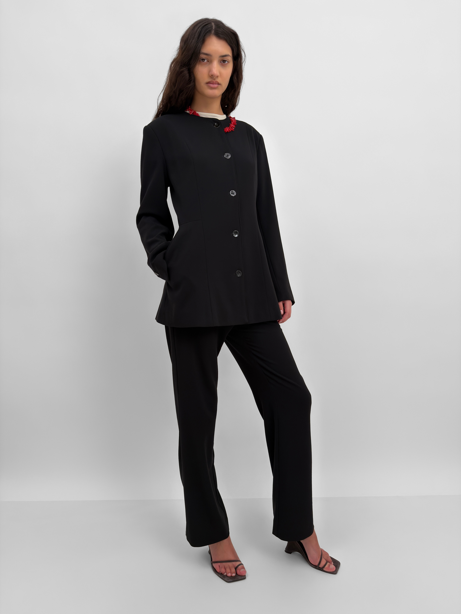 The Ouri cinched soft blazer jacket
