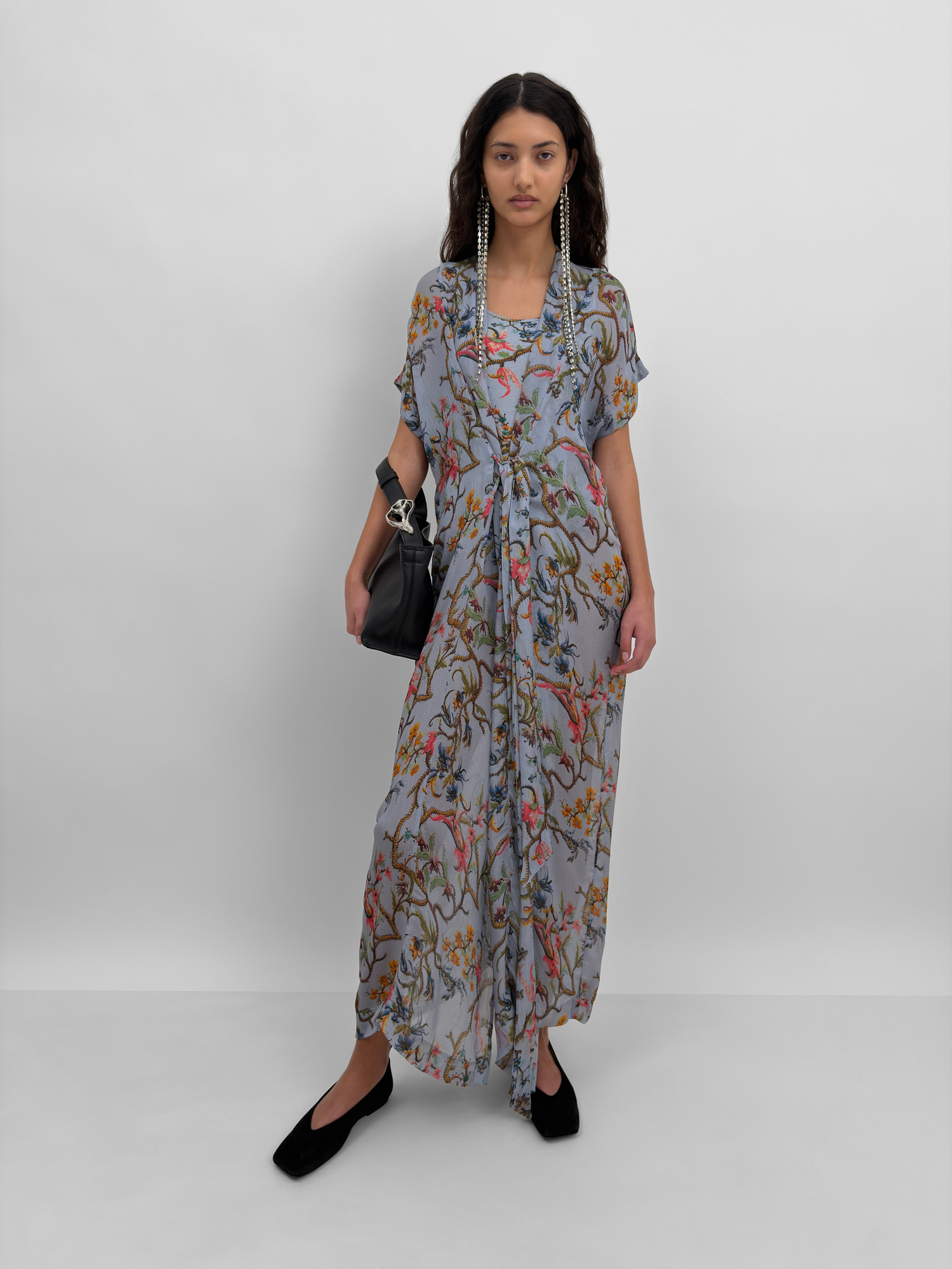 The Olympia wrap caftan dress in Trailing