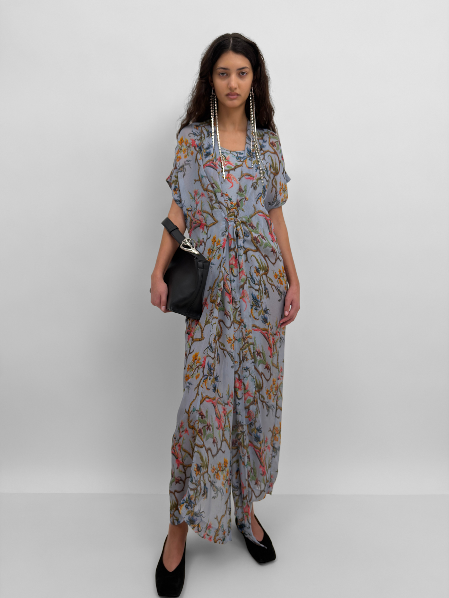 The Olympia wrap caftan dress in Trailing