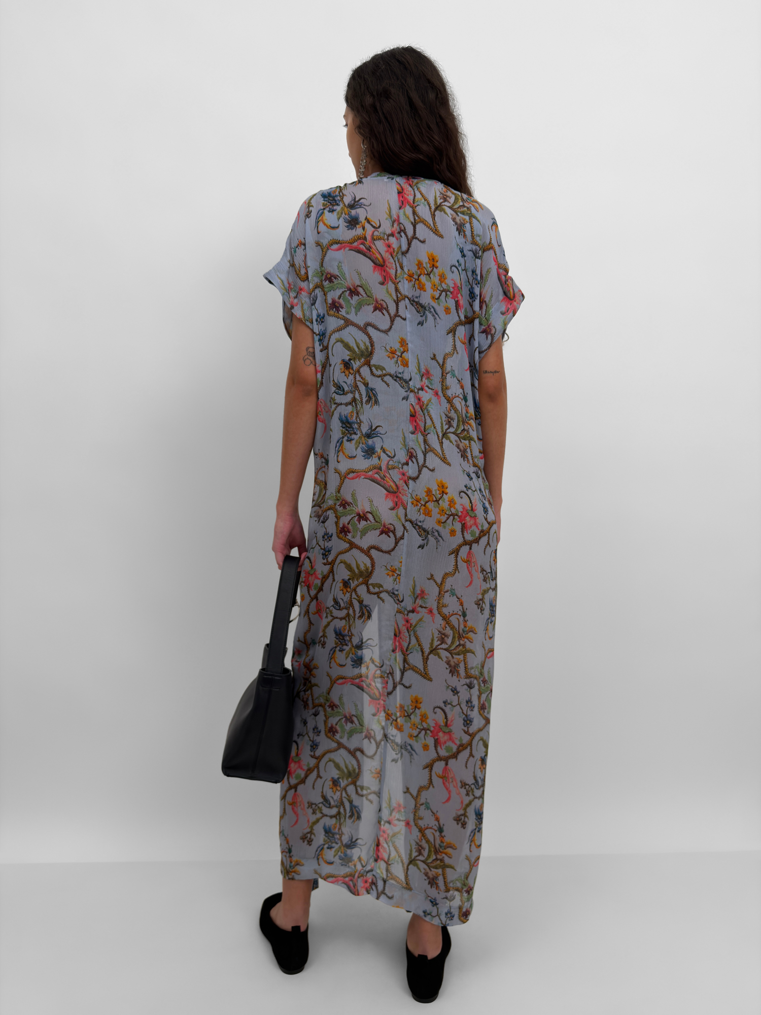 The Olympia wrap caftan dress in Trailing