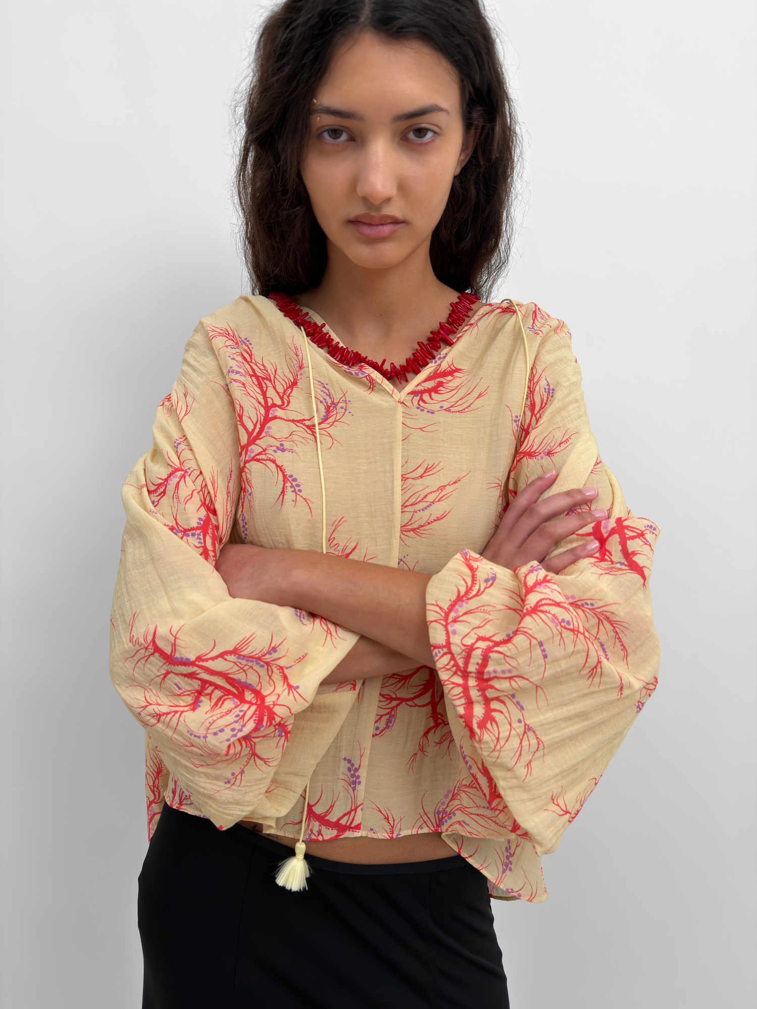 The Phoebe blouse in Seaweed
