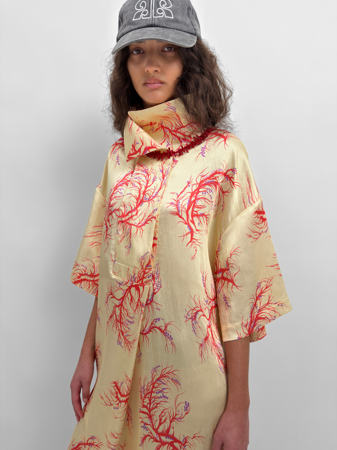 The Hemse overshirt dress in Seaweed