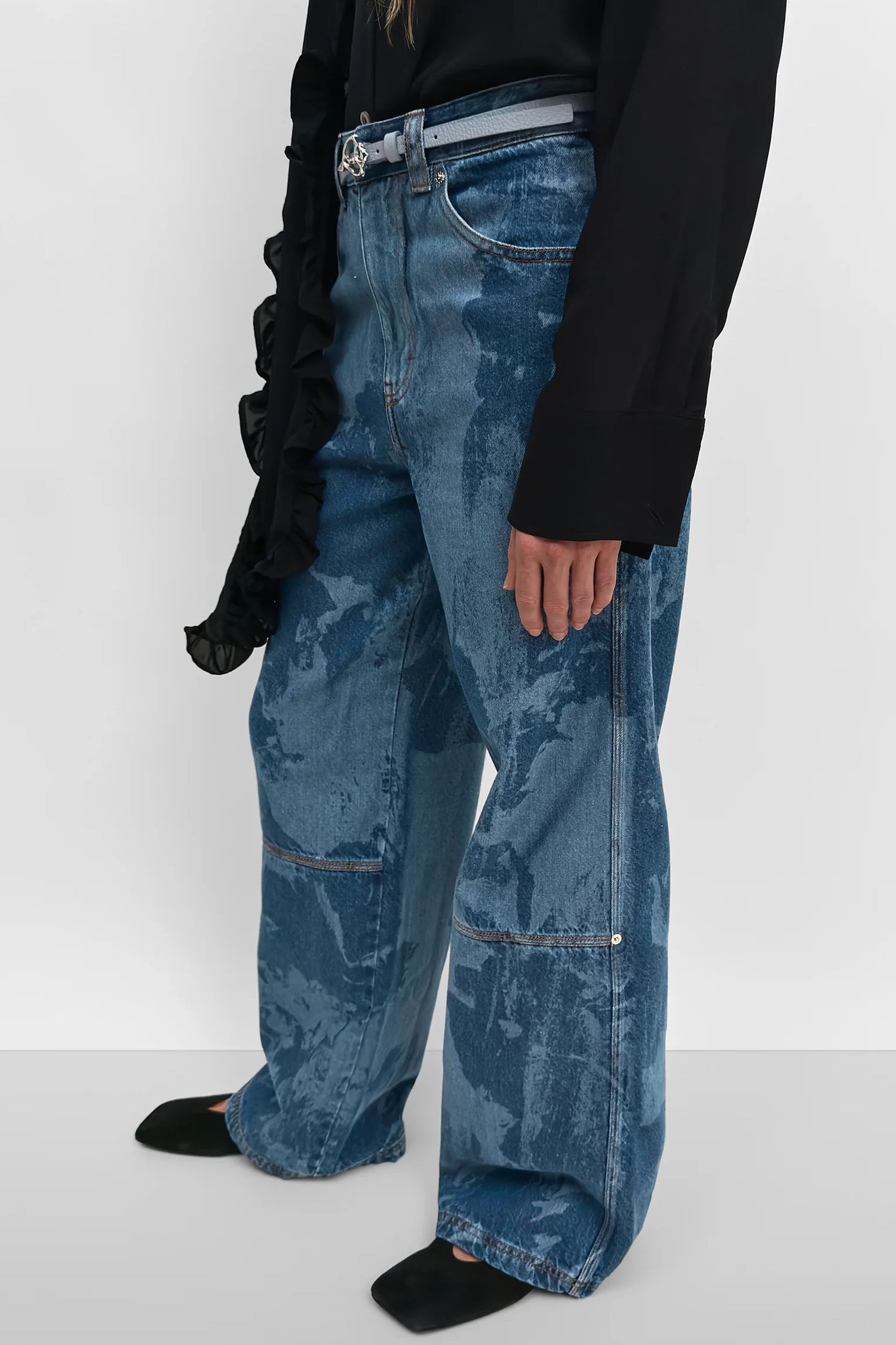 The Eileen print relaxed workwear denim