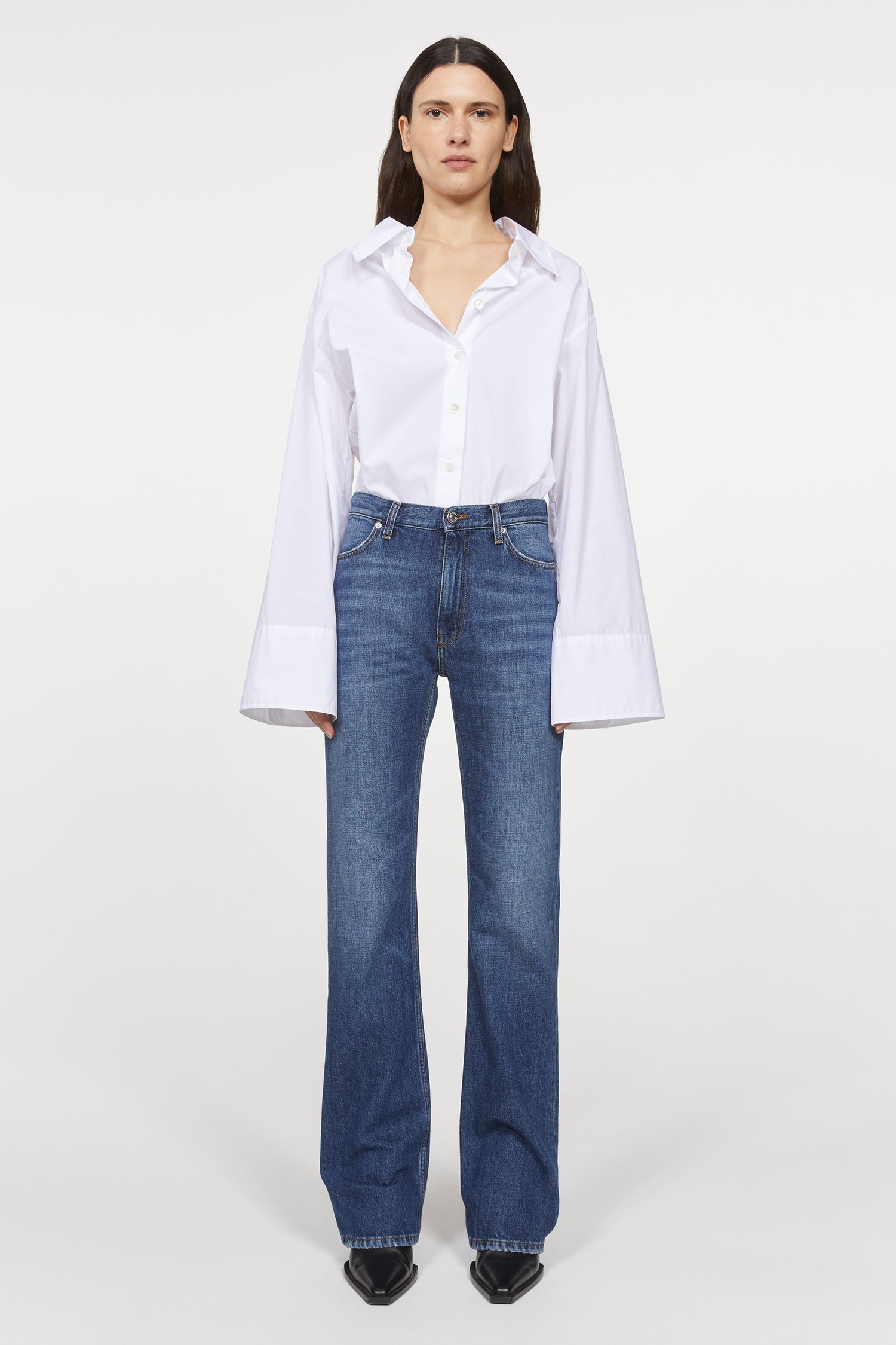 Extended flare denim