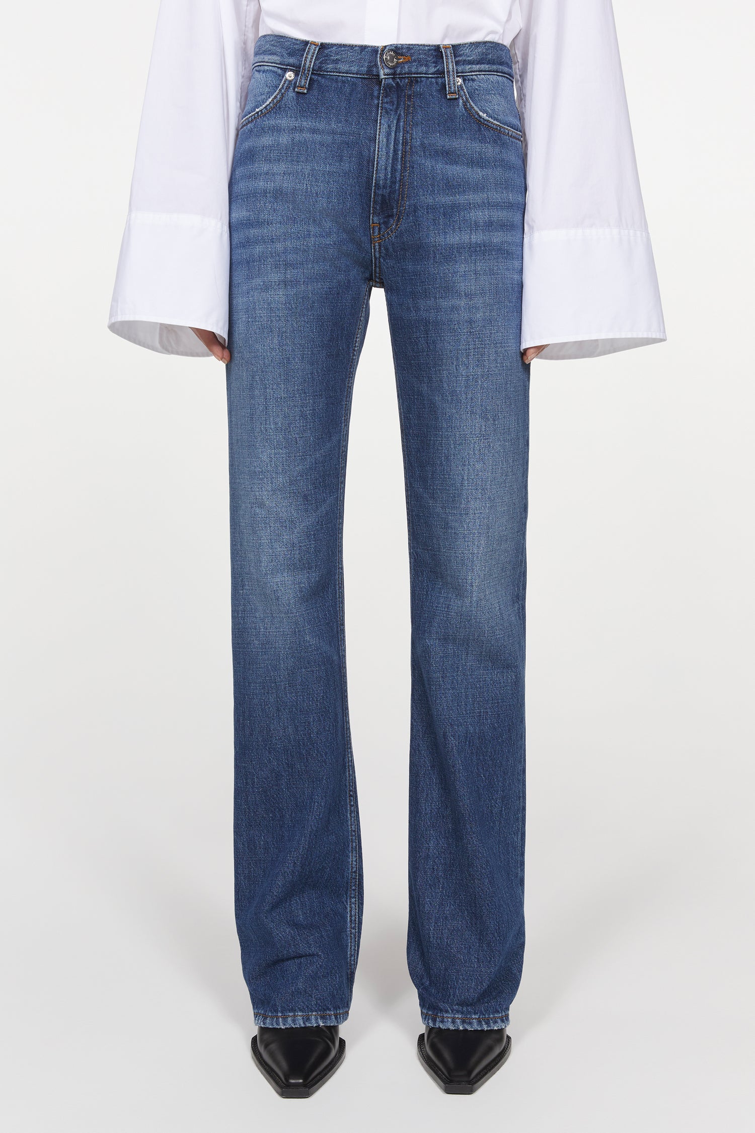 Extended flare denim