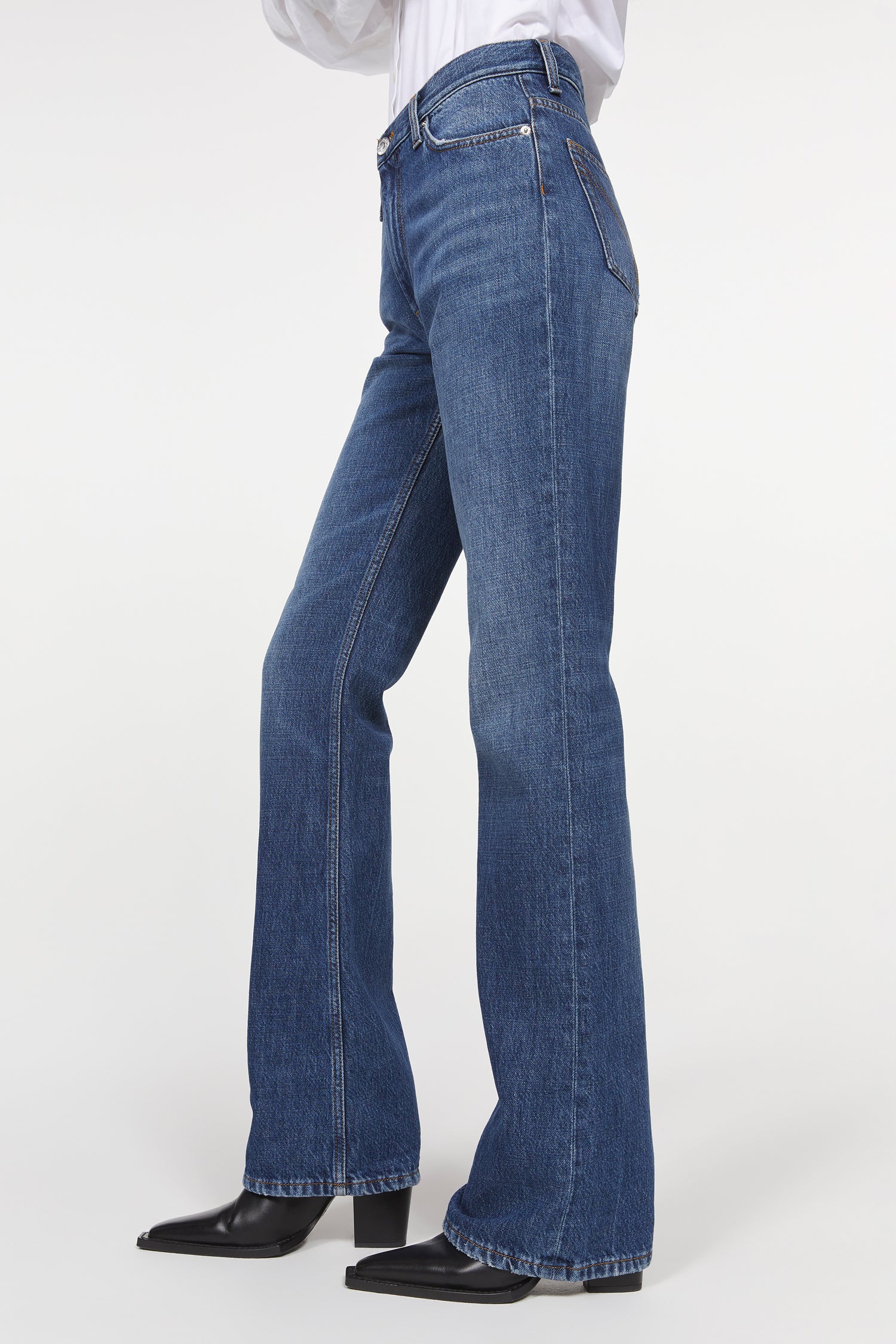 Extended flare denim