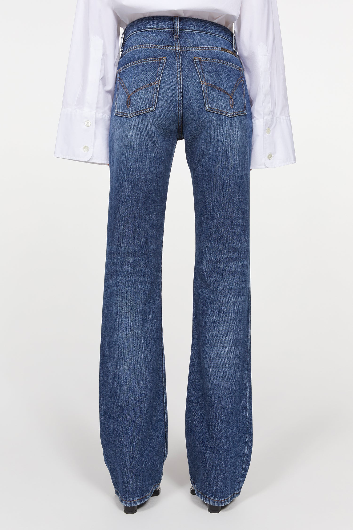 Extended flare denim
