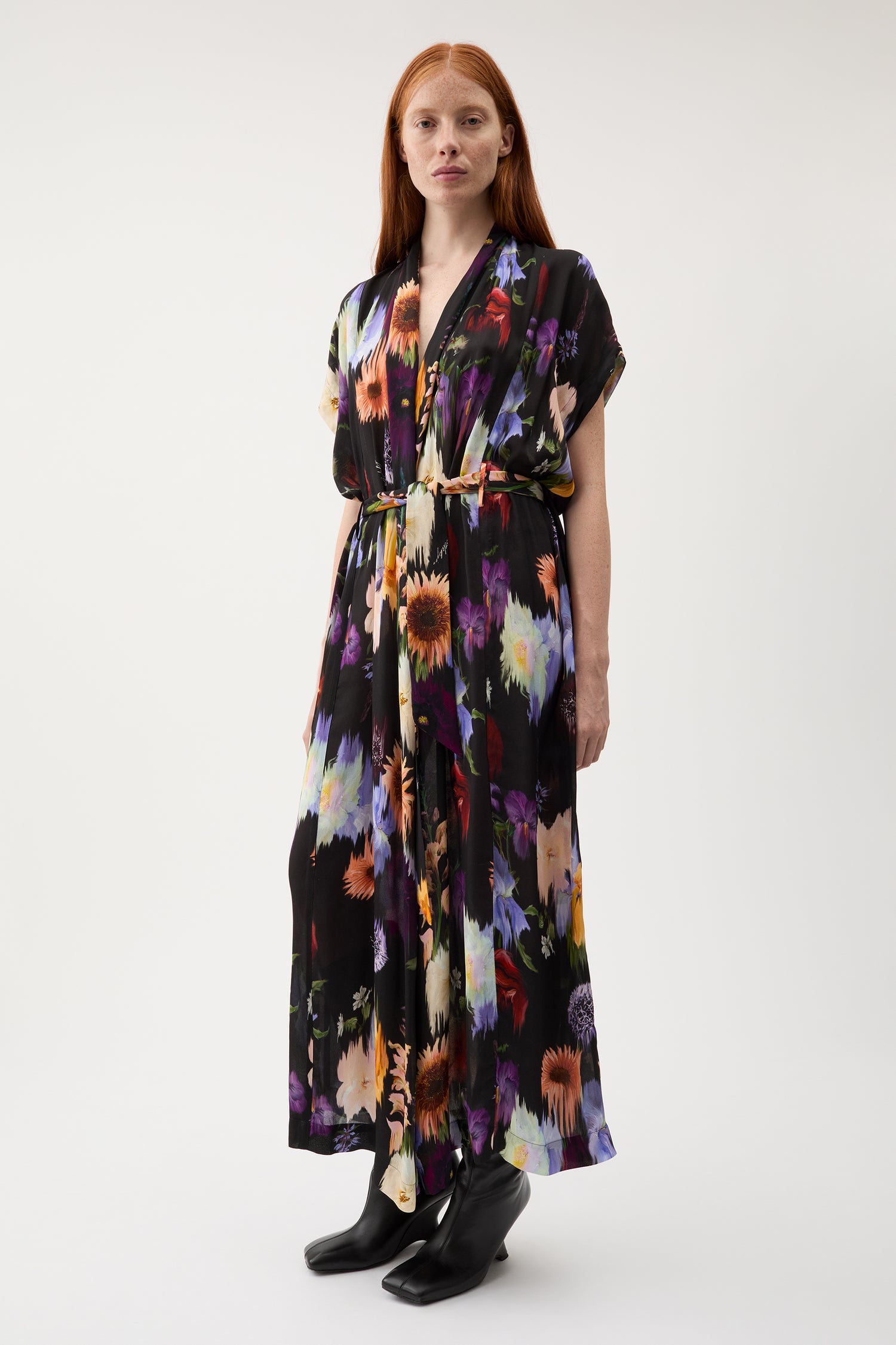 Olympia garden crepe dress