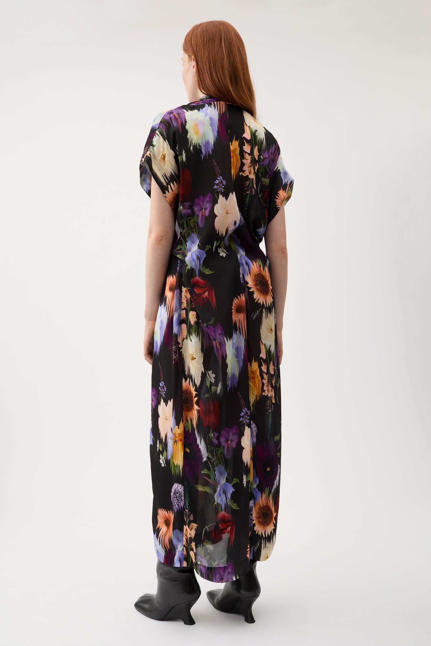 Olympia garden crepe dress