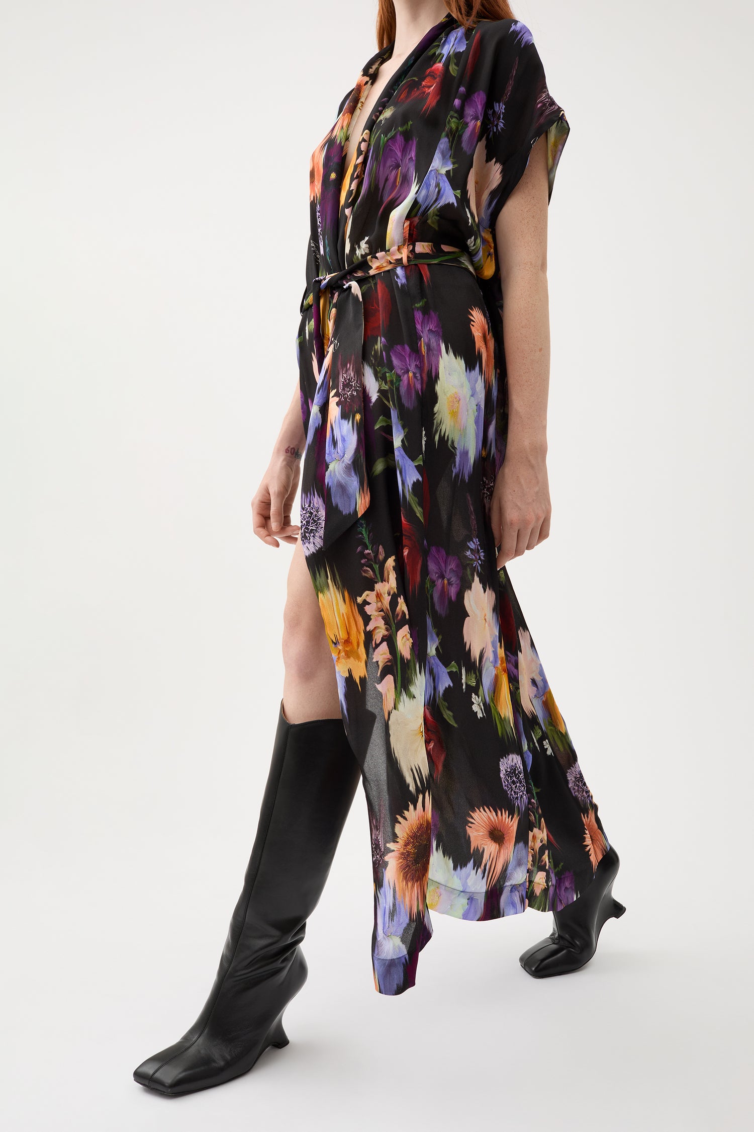 Olympia garden crepe dress