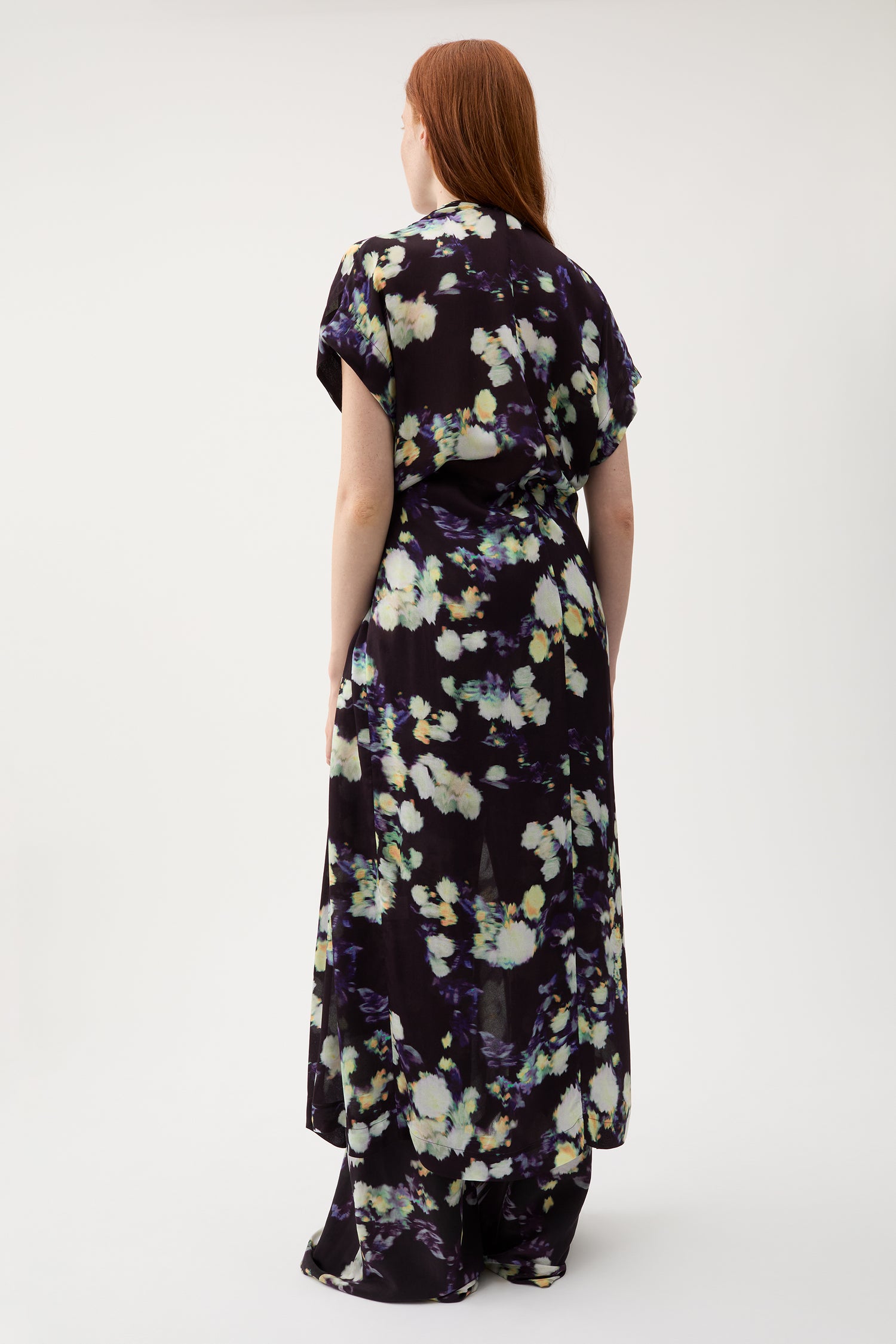 Olympia rosie crepe dress