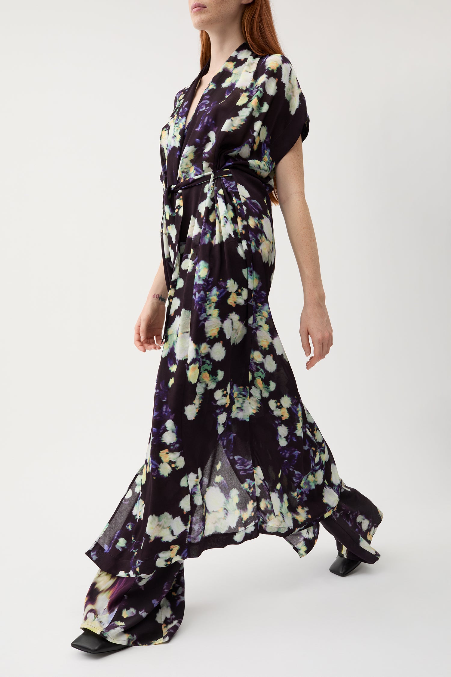 Olympia rosie crepe dress