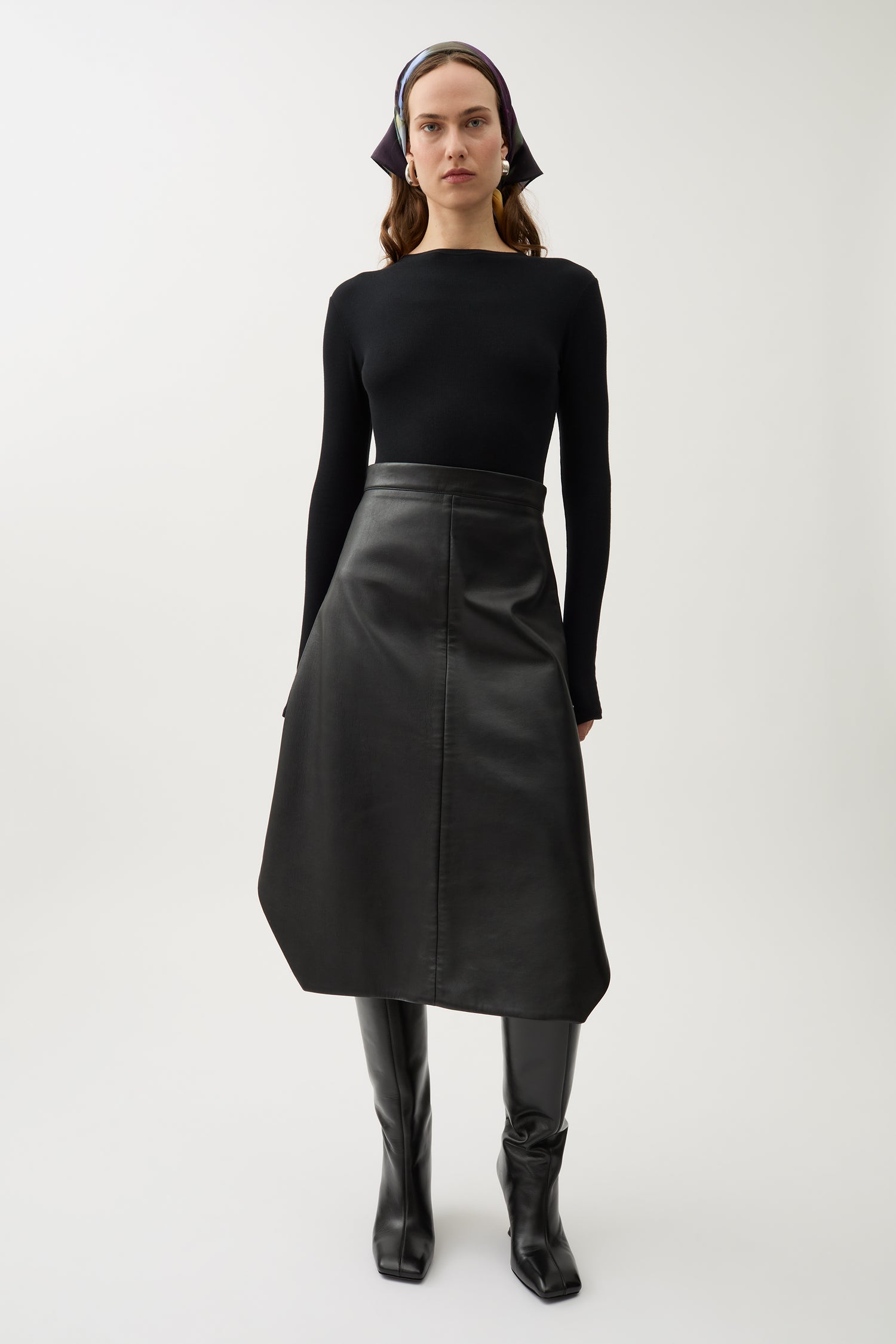 Amalia recycled leather skirt