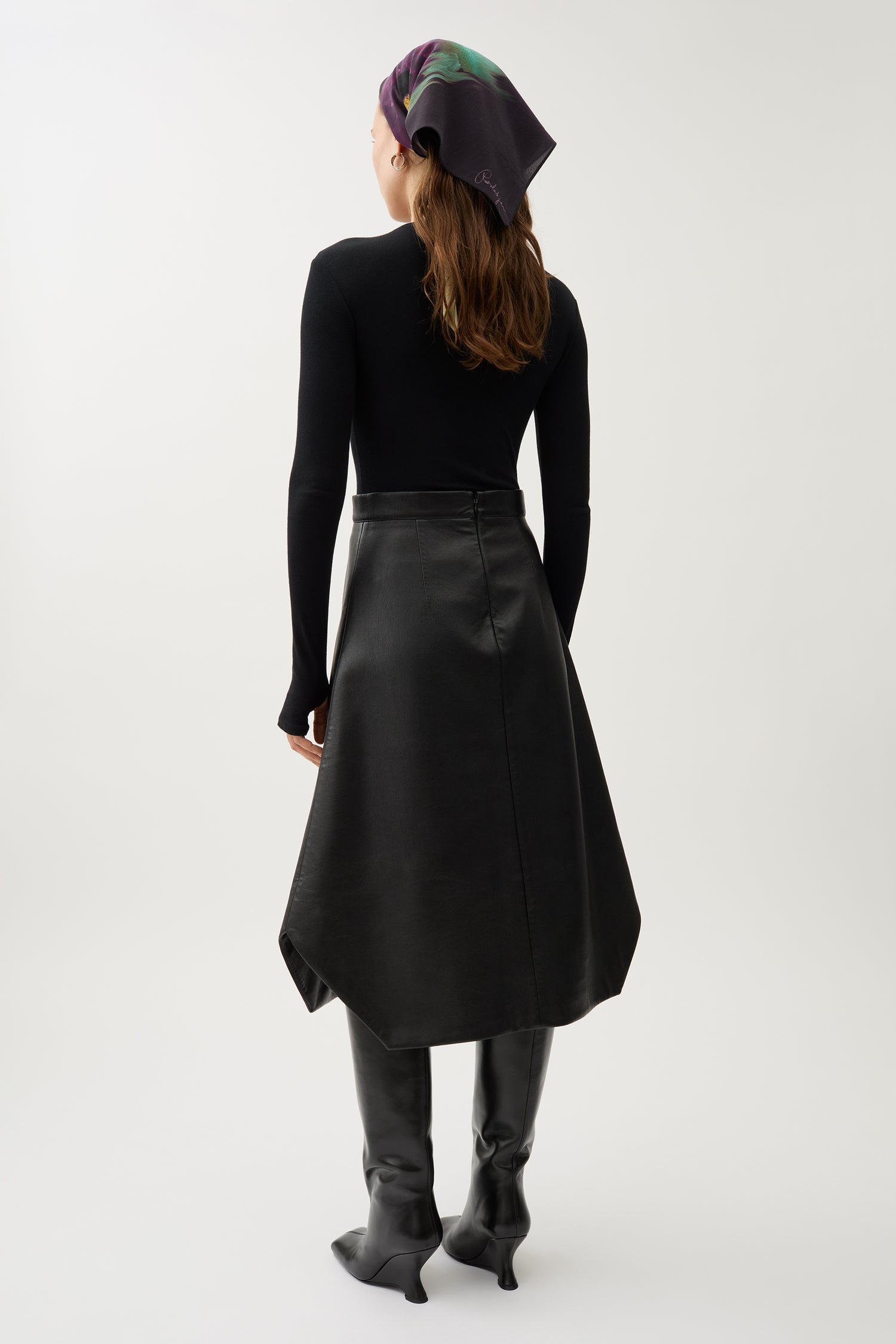 Amalia recycled leather skirt