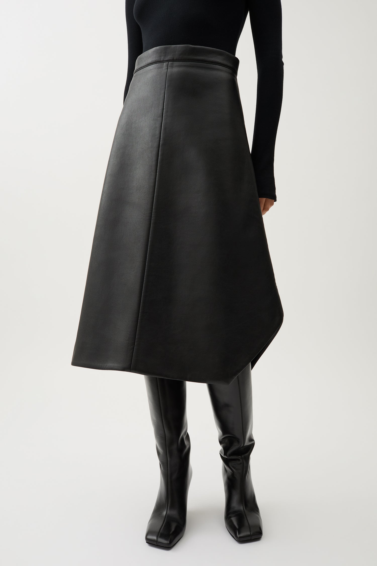 Amalia recycled leather skirt