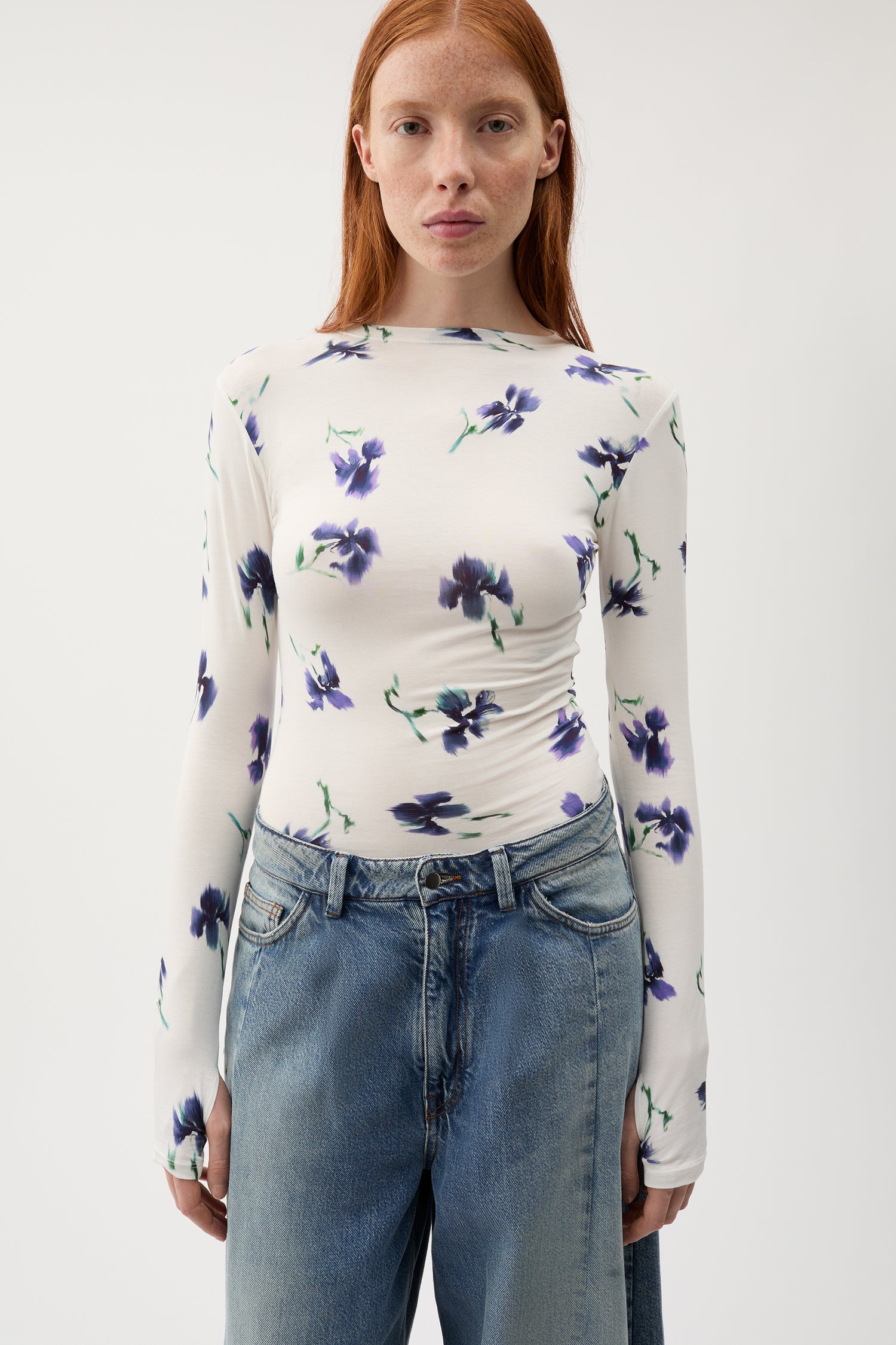 Karlai iris light jersey top