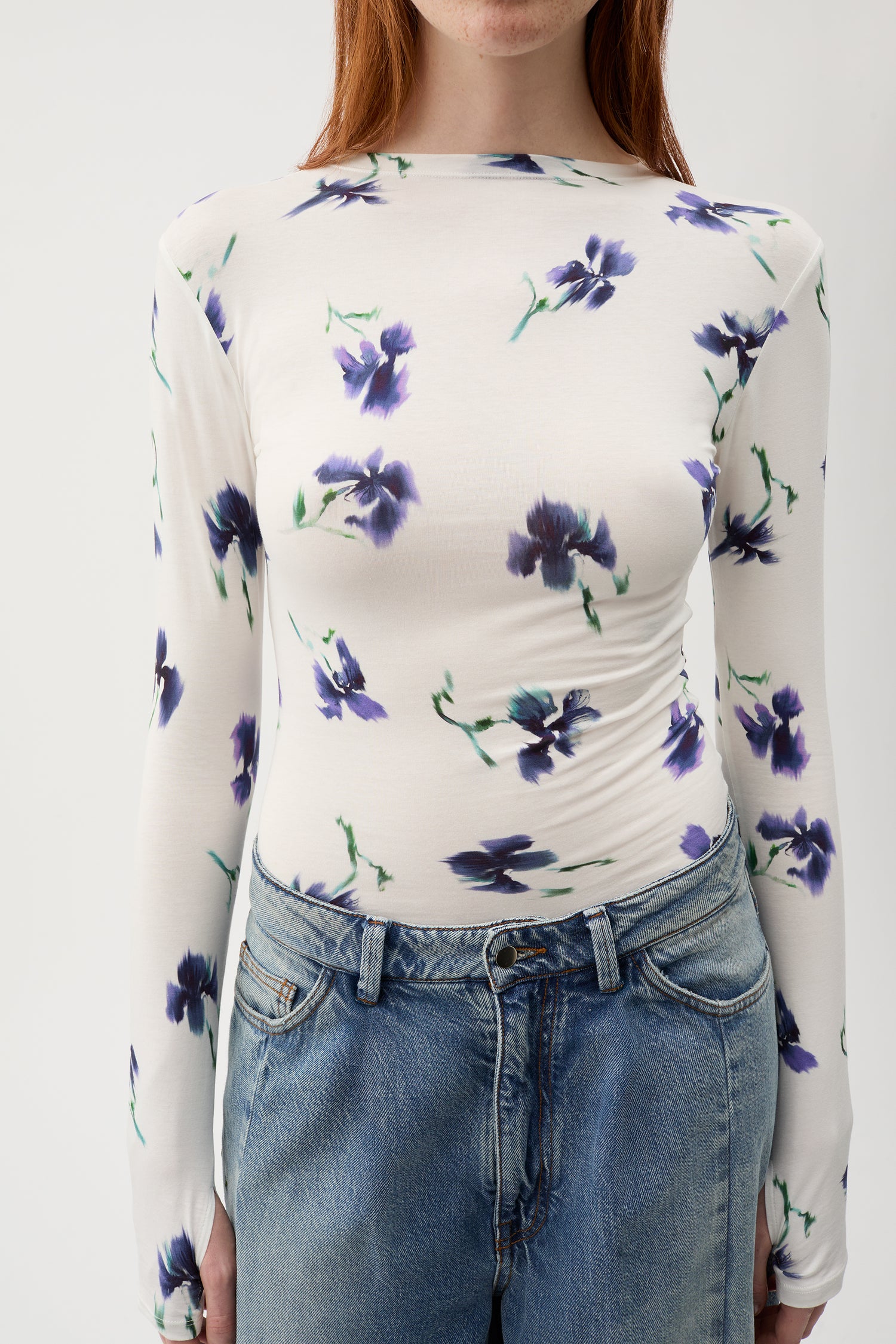 Karlai iris light jersey top