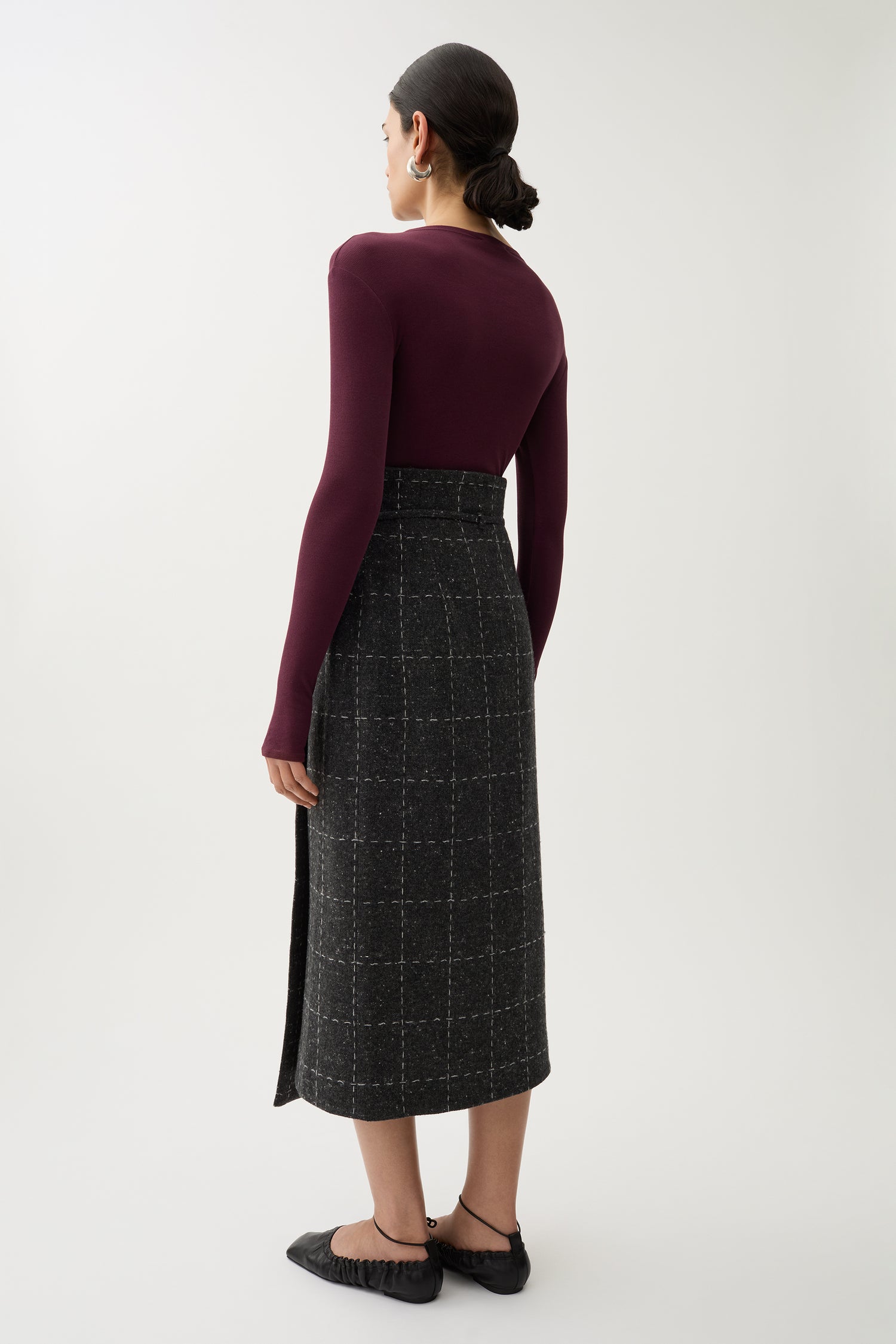 Blanket check skirt