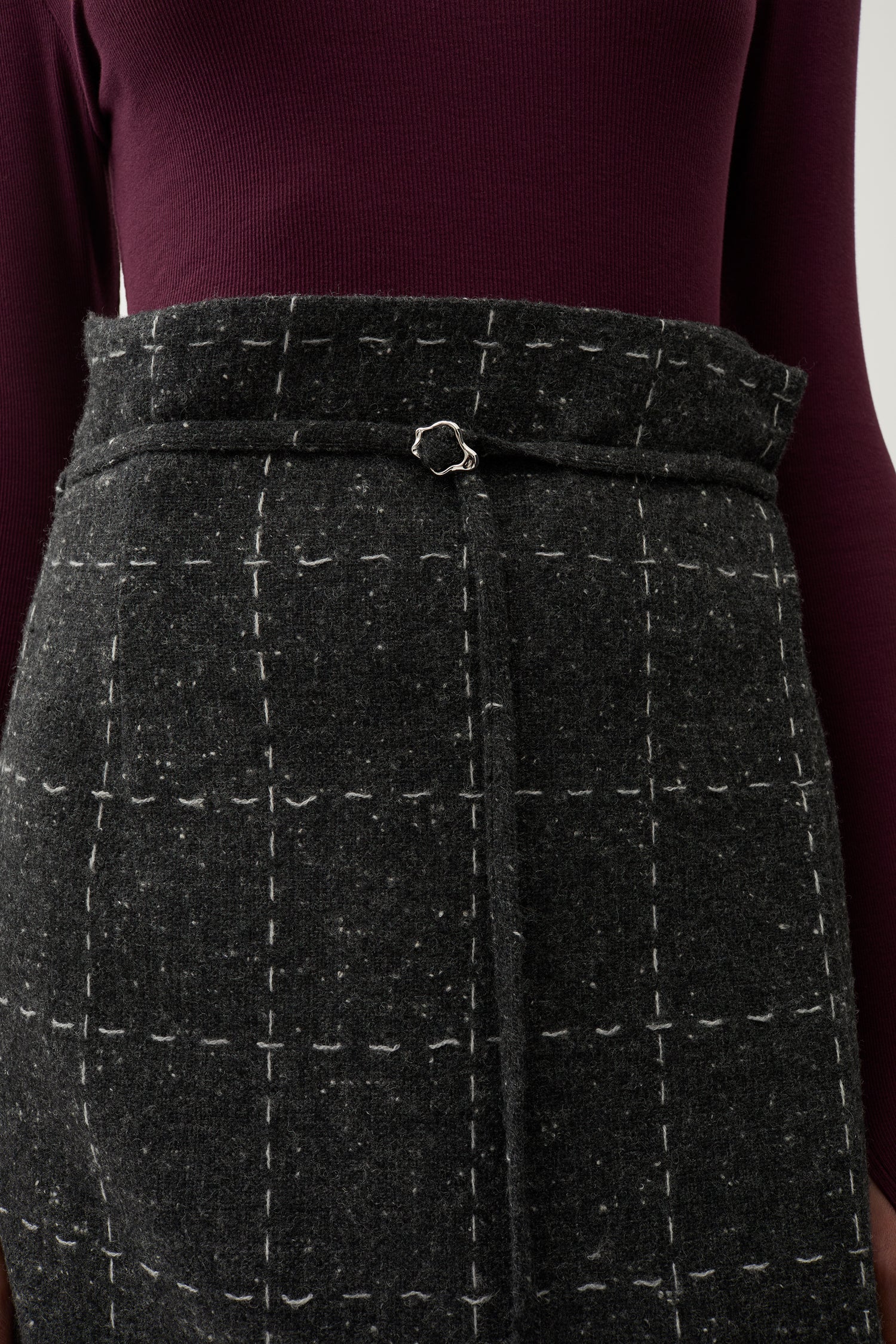 Blanket check skirt