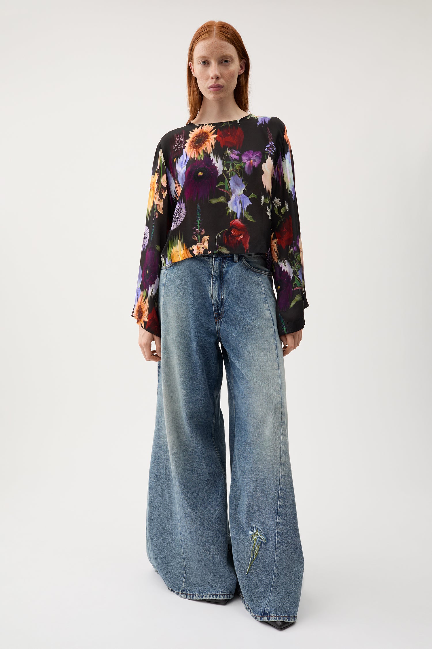 Bimori garden crepe blouse