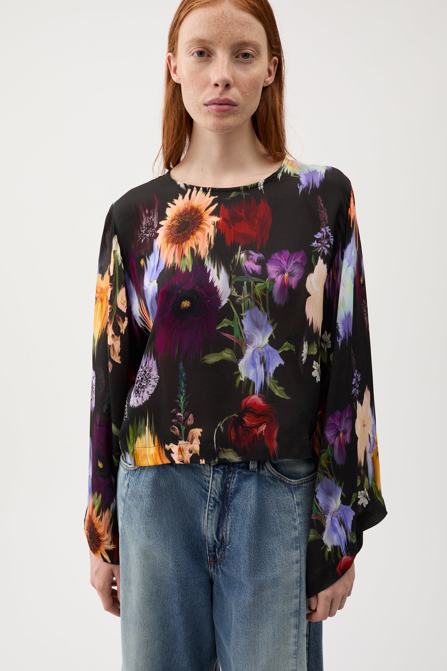 Bimori garden crepe blouse