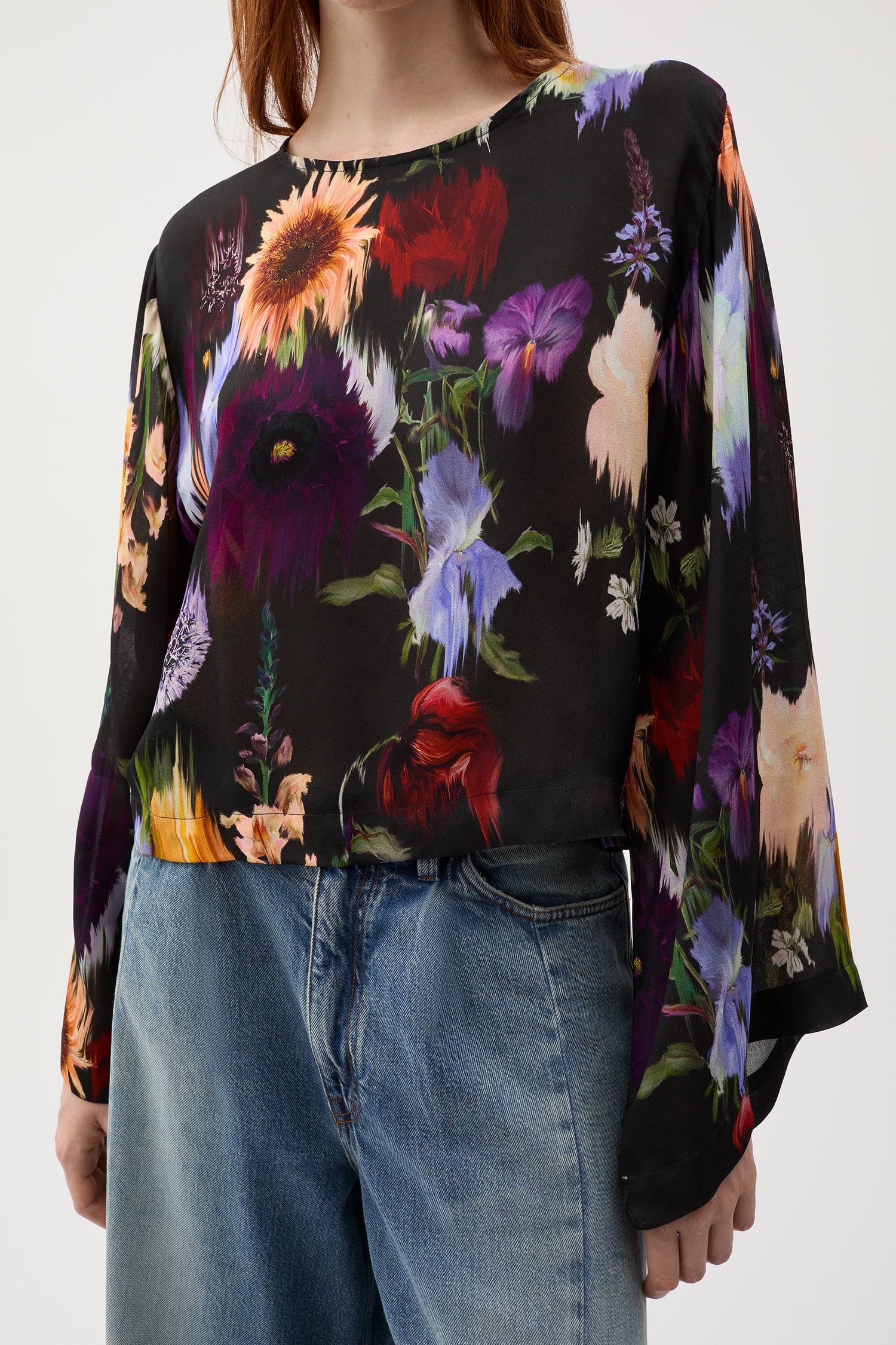 Bimori garden crepe blouse