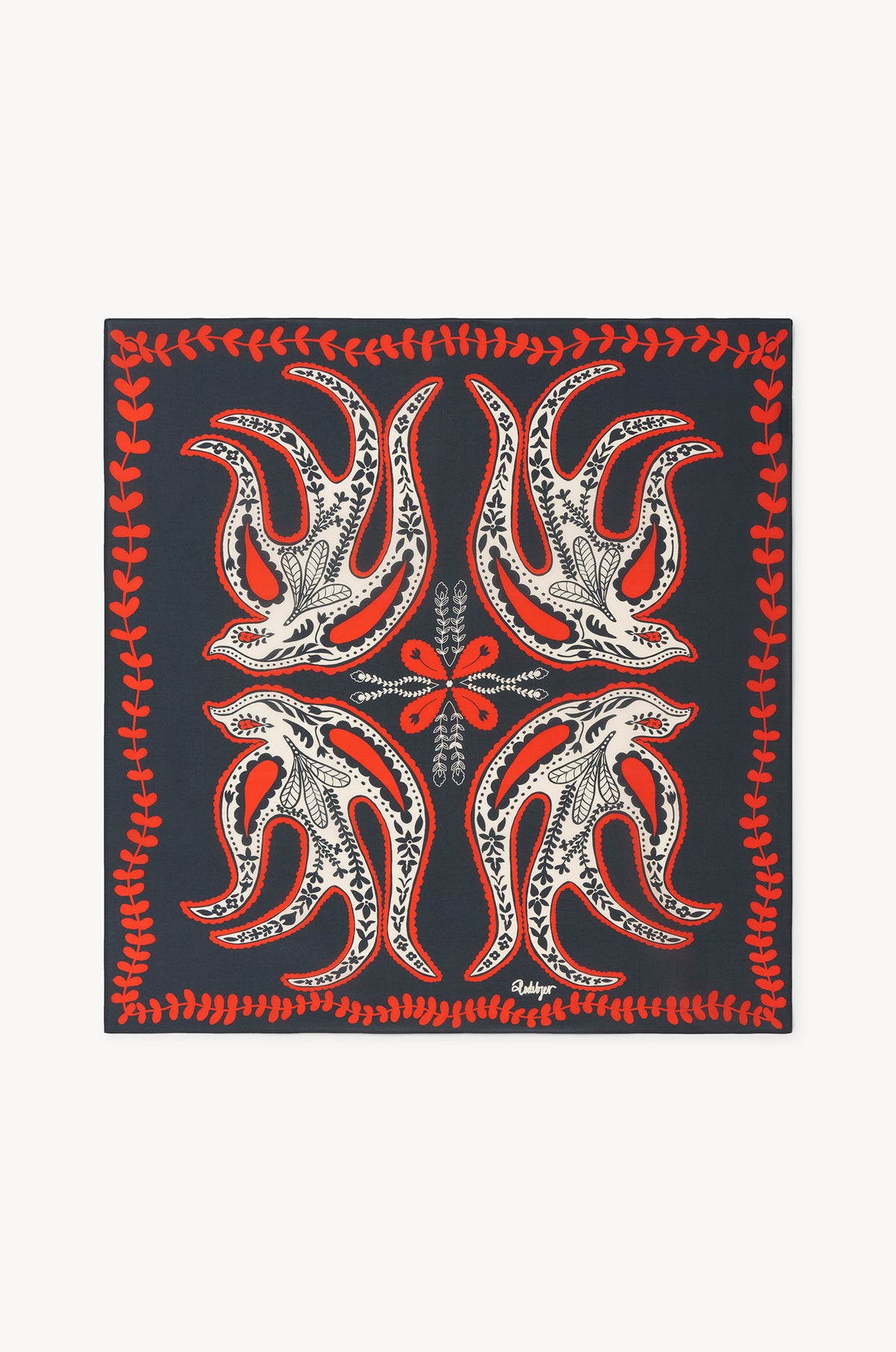 The Four Swallow silk scarf