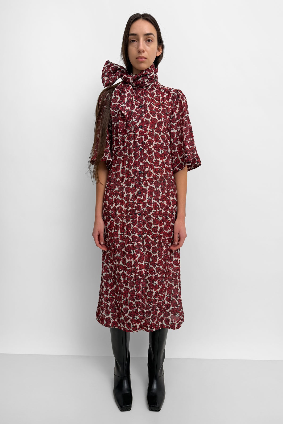 The Adela airy scarf dress