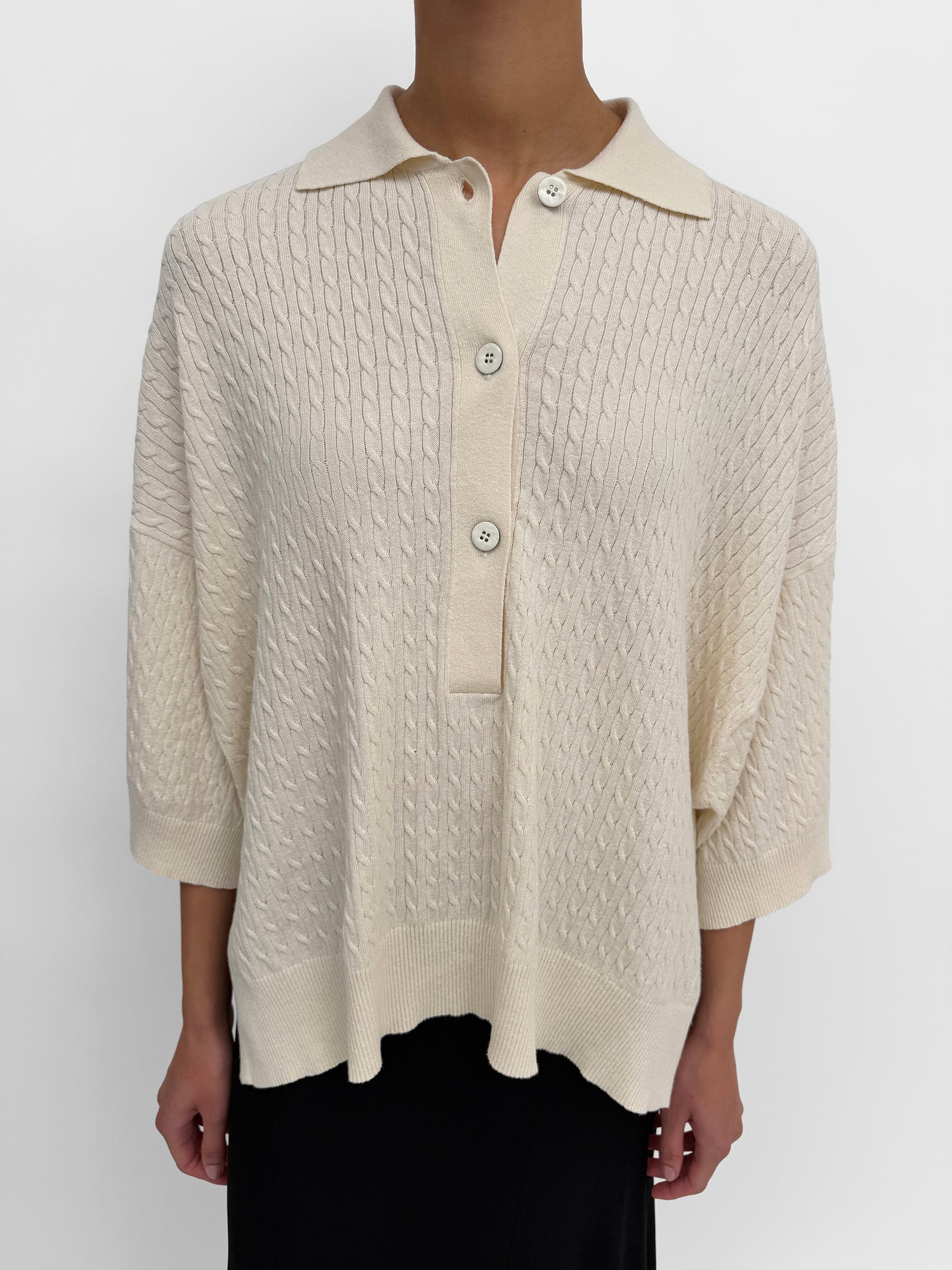 The Adore cable cotton linen sweater