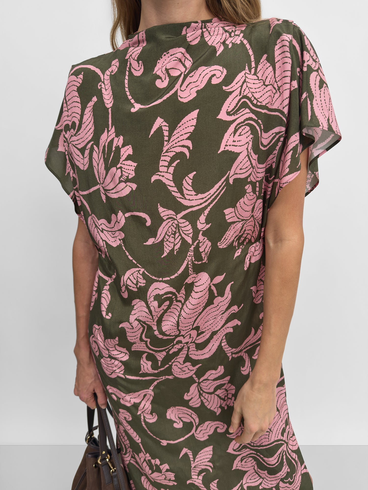 The Amalfi high neck dress in French Lily