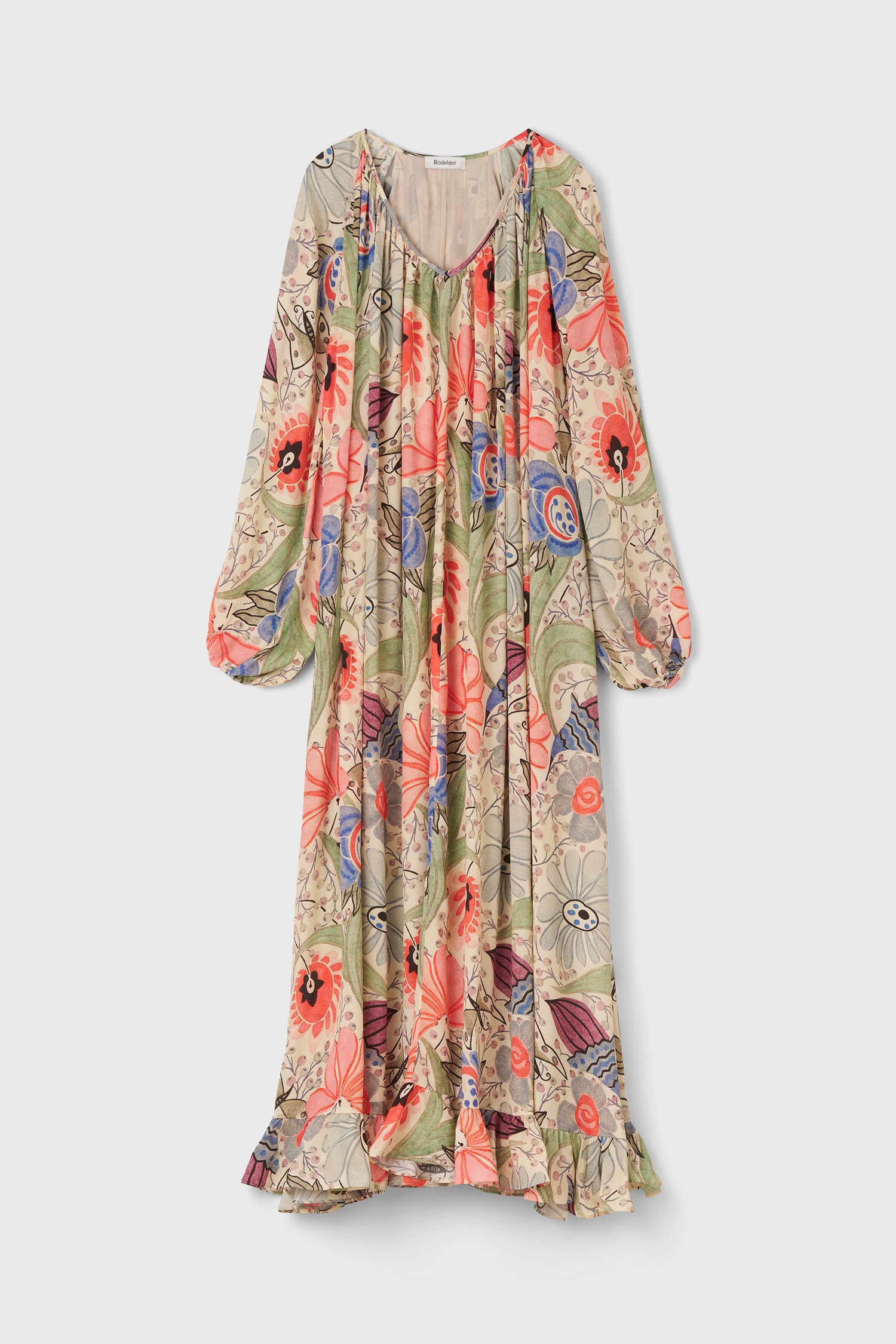 The Amora light silk dress in print