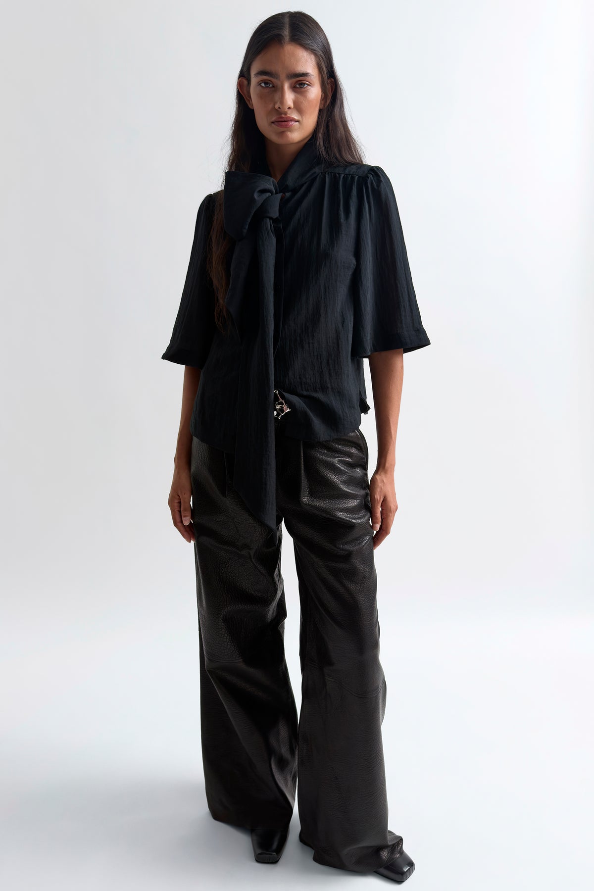 The Anya airy scarf blouse