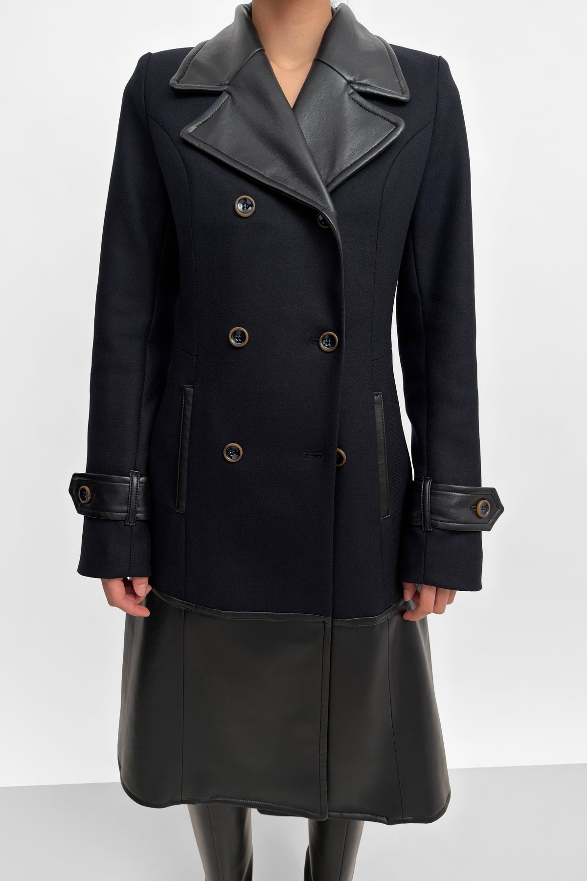 The Arumi cinched wool coat