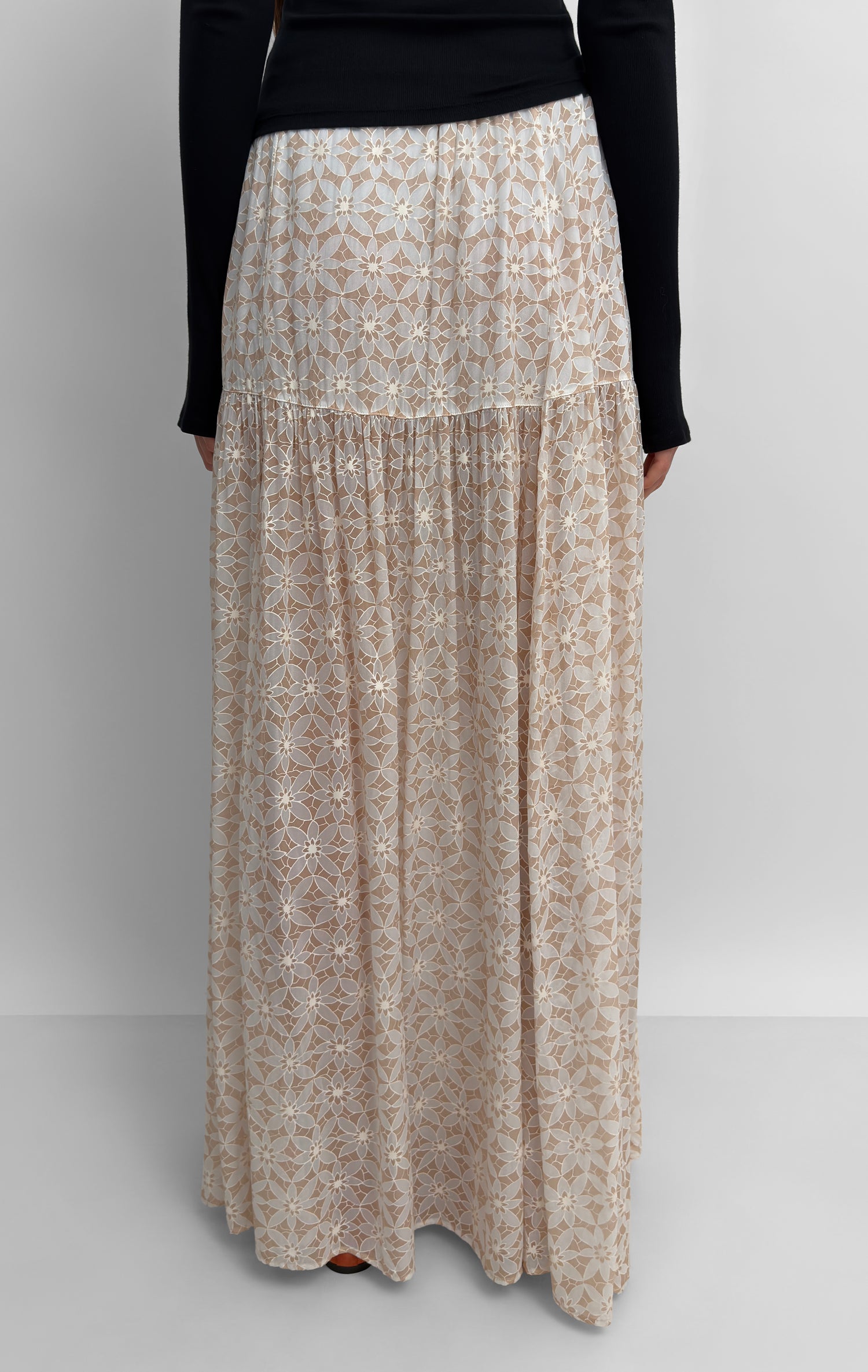 The Asti lace print skirt