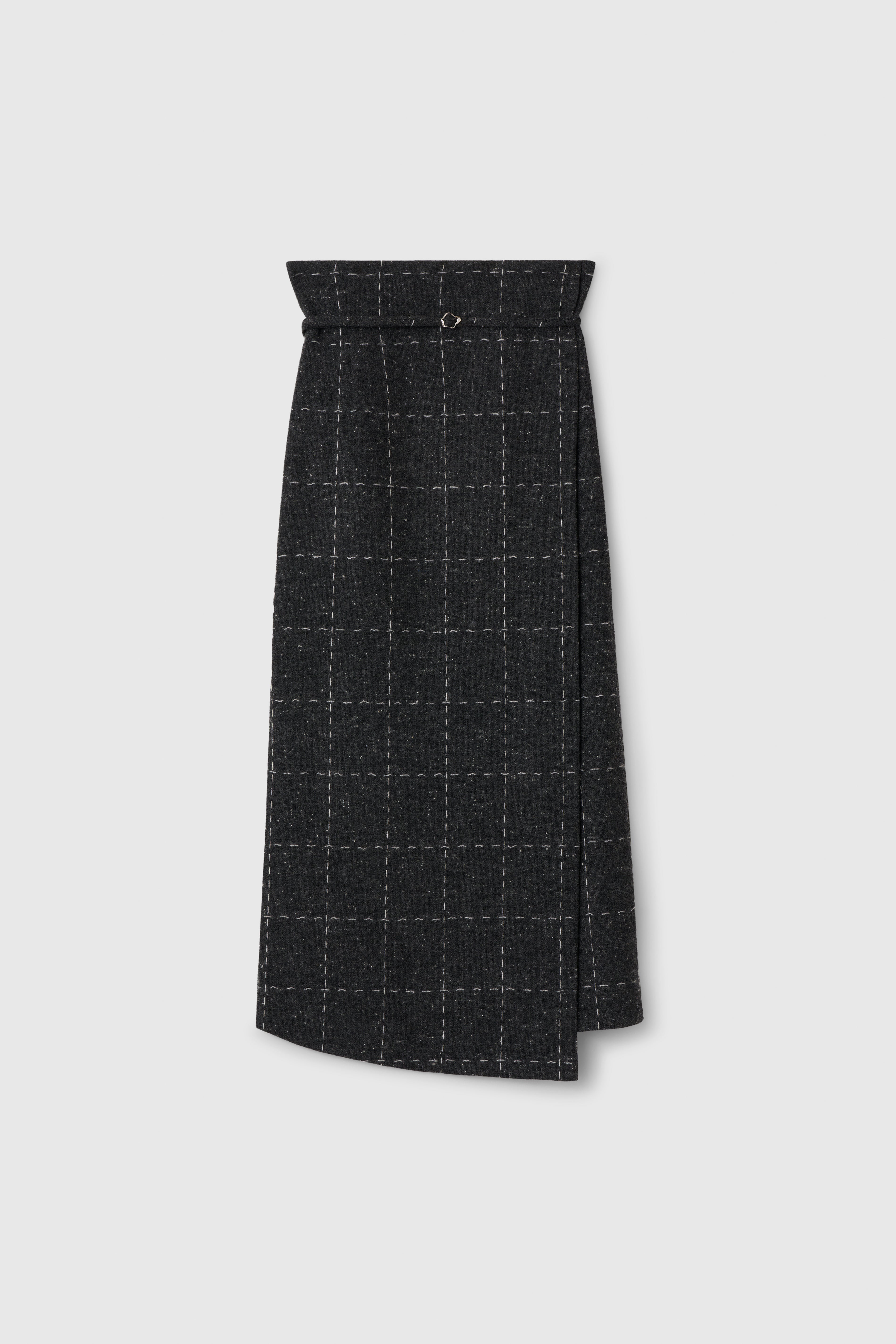 Blanket check skirt