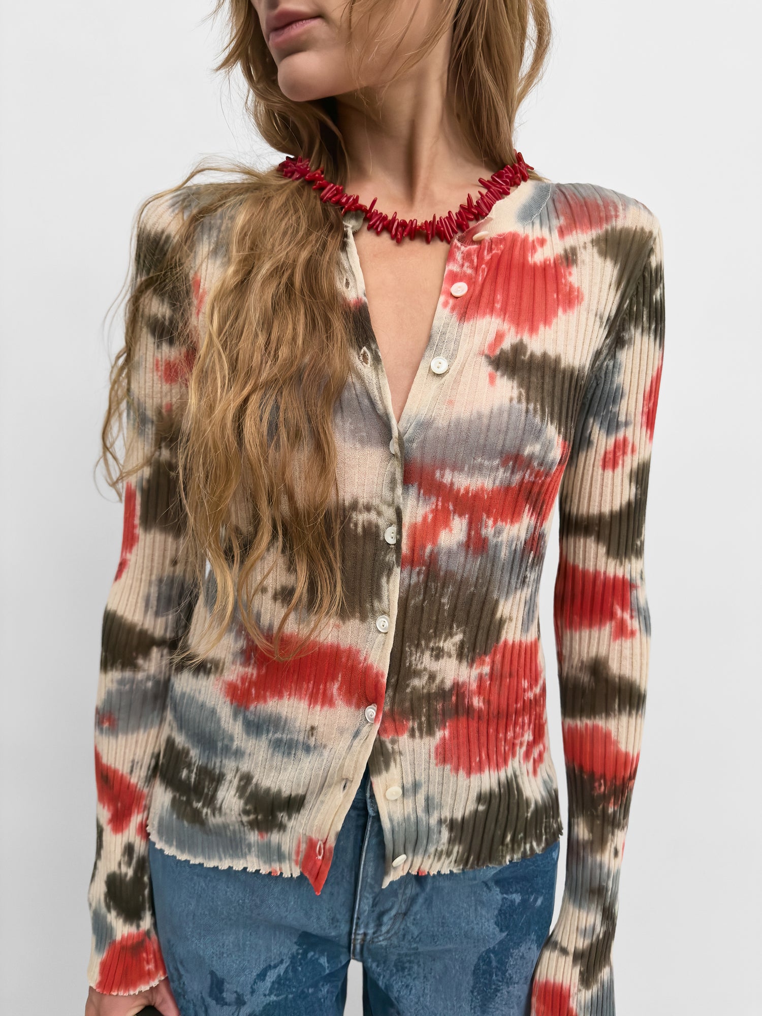The Cardi tie dye jumper cardigan