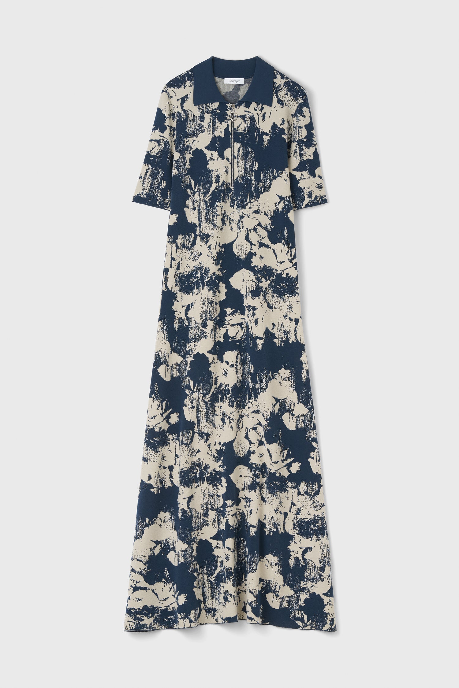 The Clover jacquard knit polo shirtdress