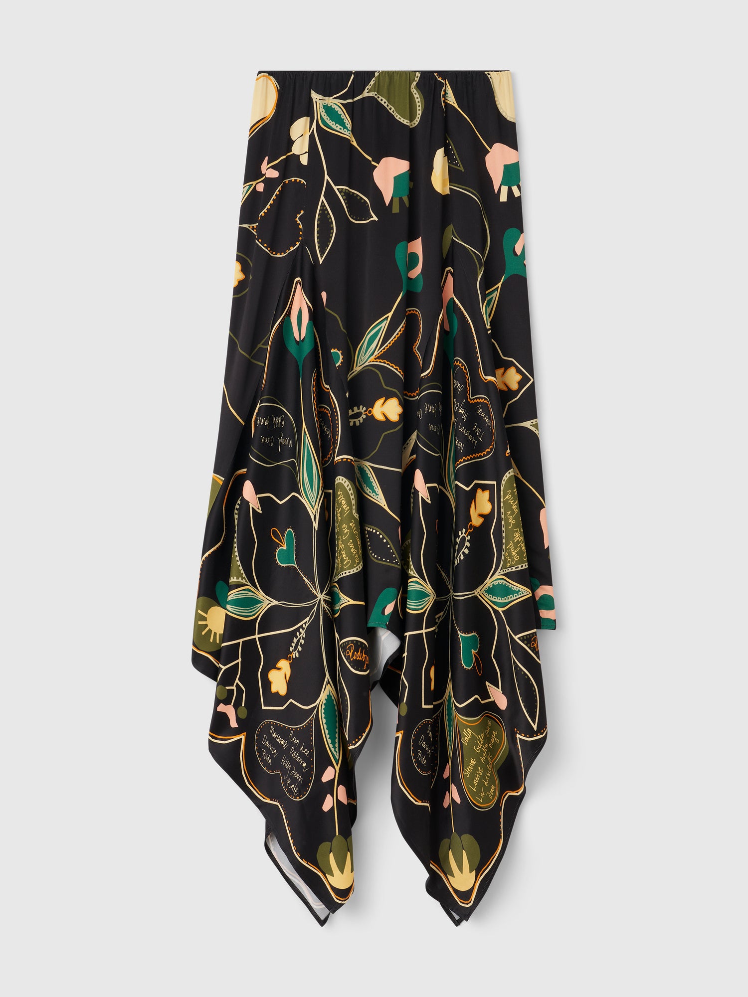 The Edith skirt with scarf insert flounces