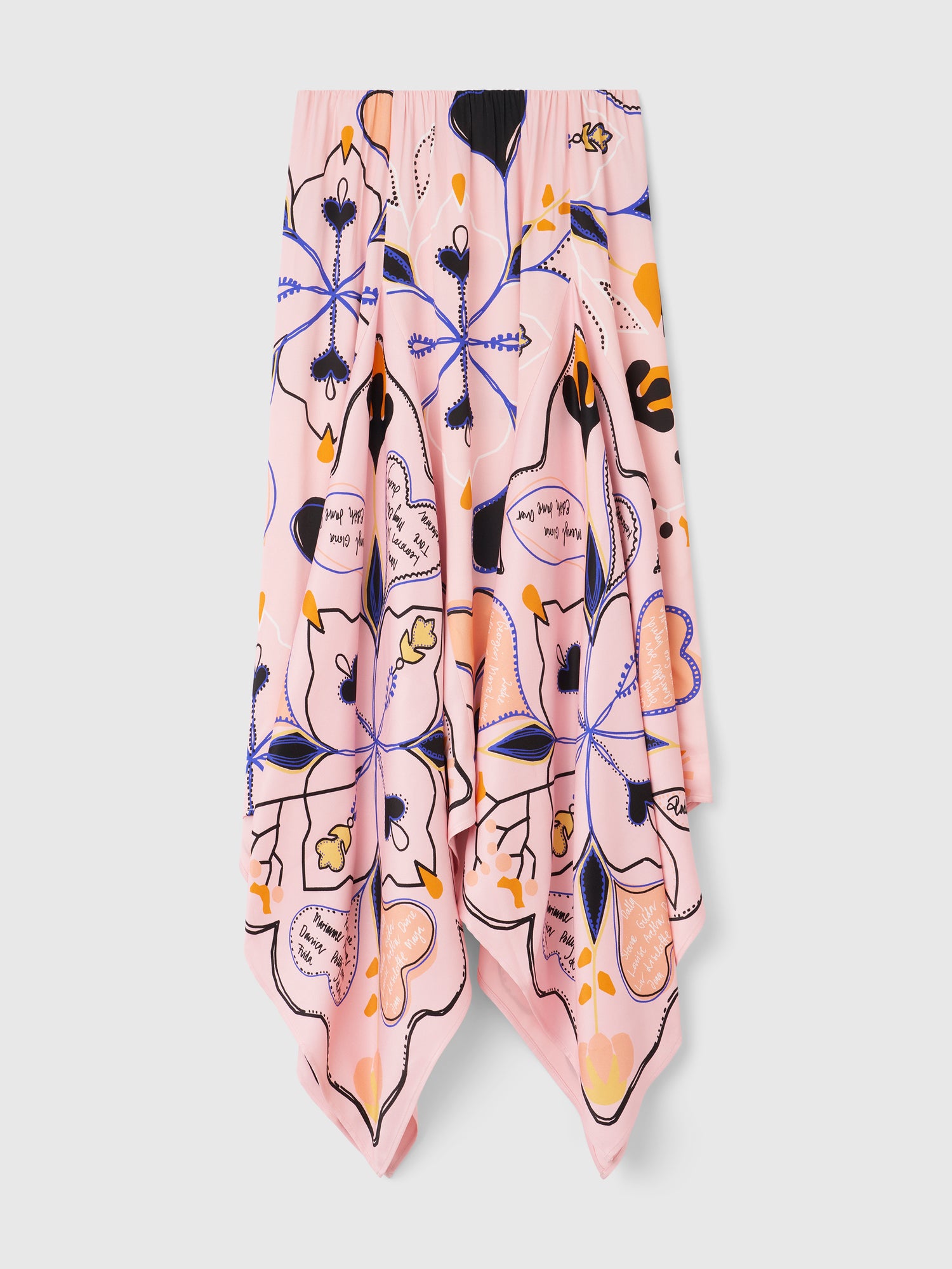 The Edith skirt with scarf insert flounces