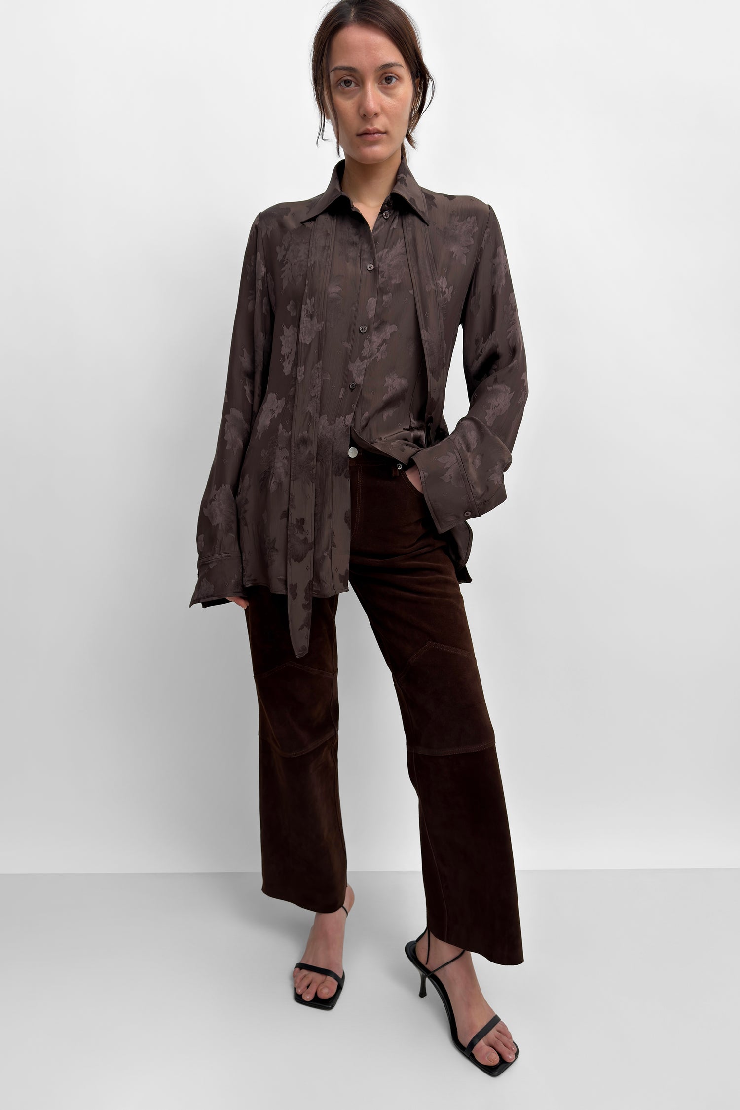 The Euni jacquard shirt blouse