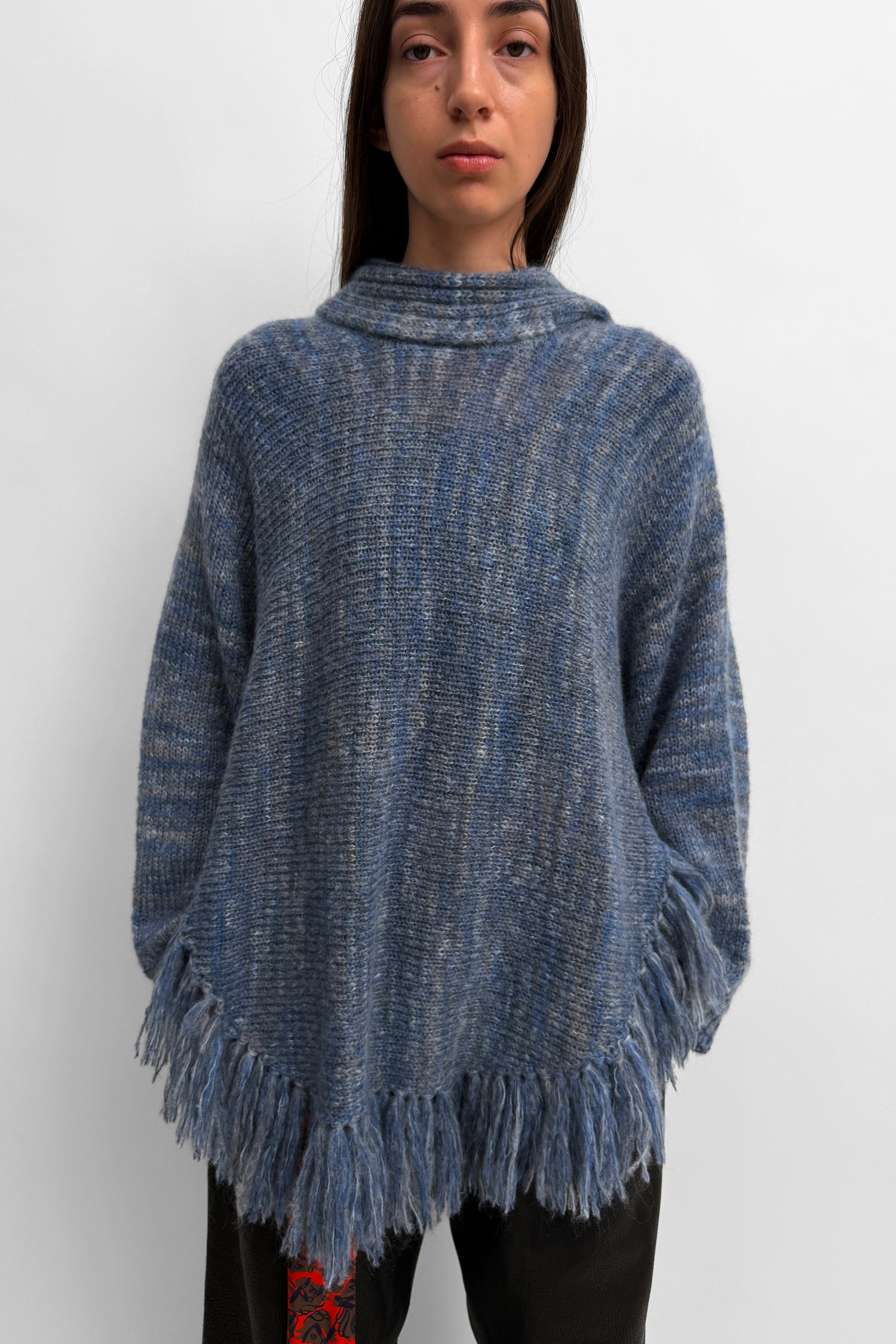 The Hana mohair blend poncho knit