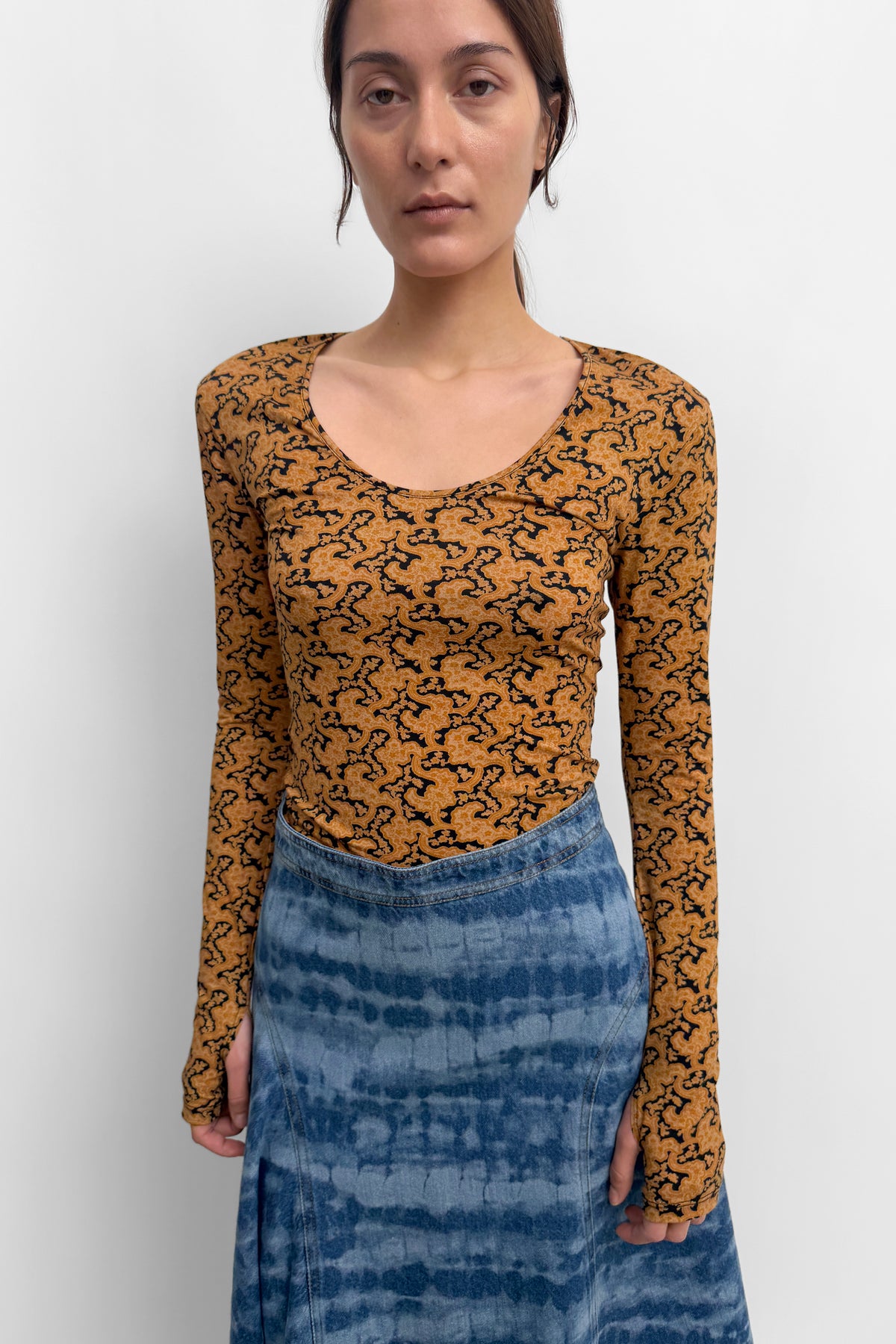 The Hutton scoop neck jersey dance top