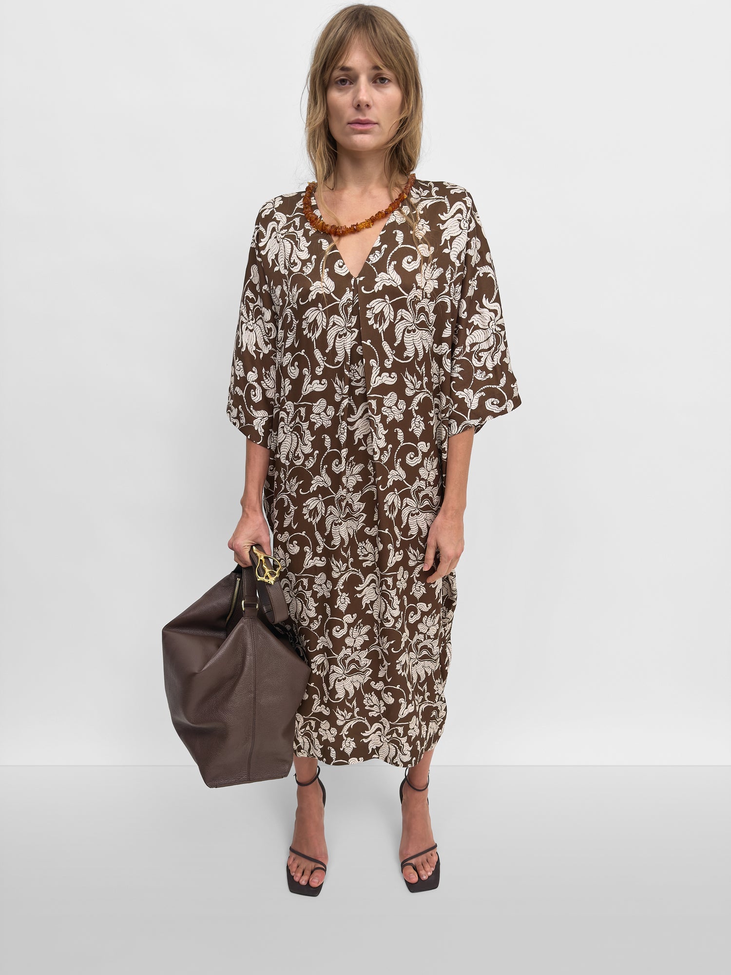The Isola caftan dress in French Lily