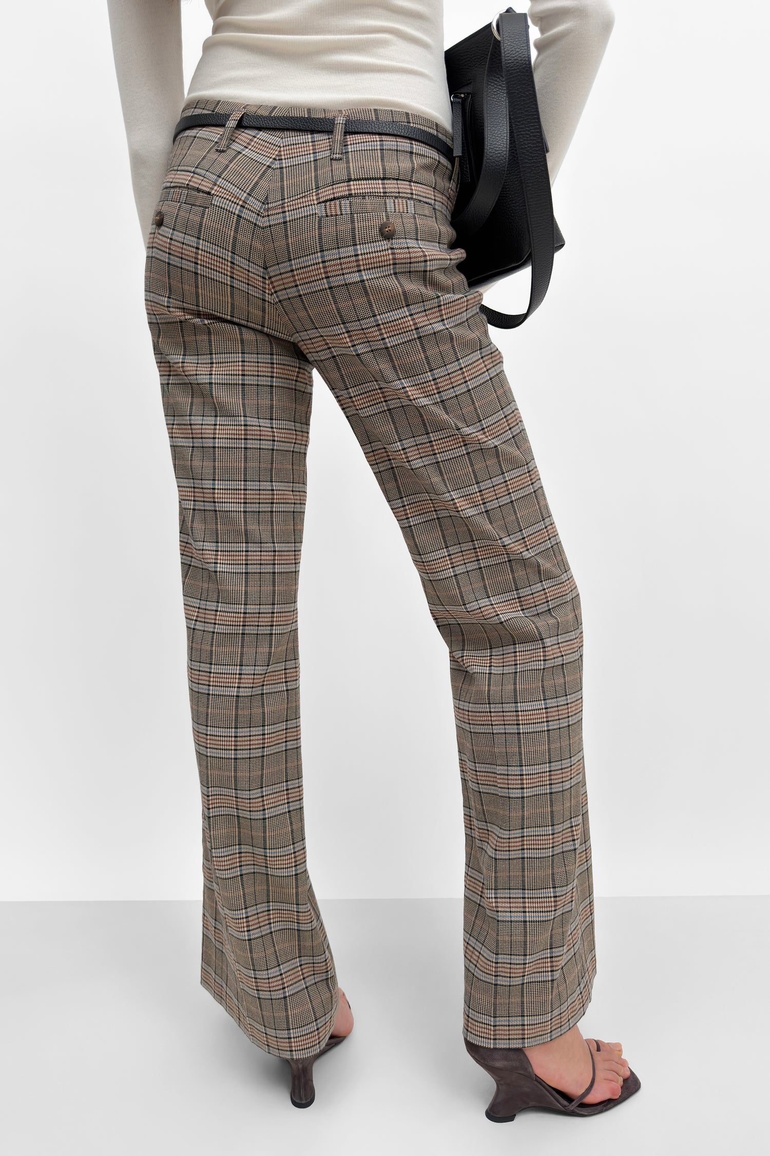 The Jia checkered kickflare suit pant