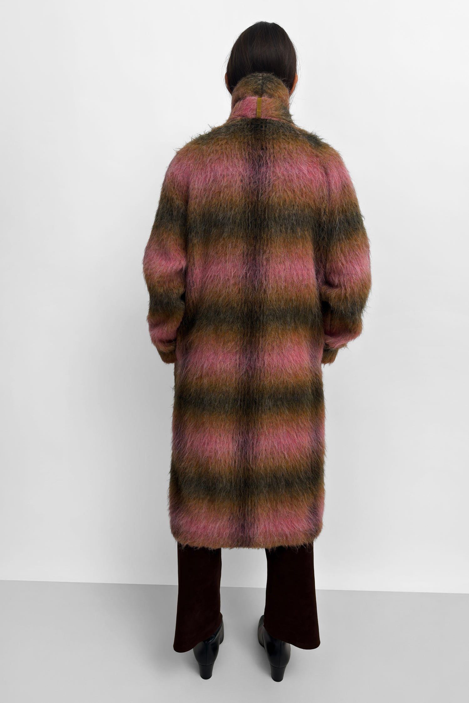 The Jimin fluffy checked coat