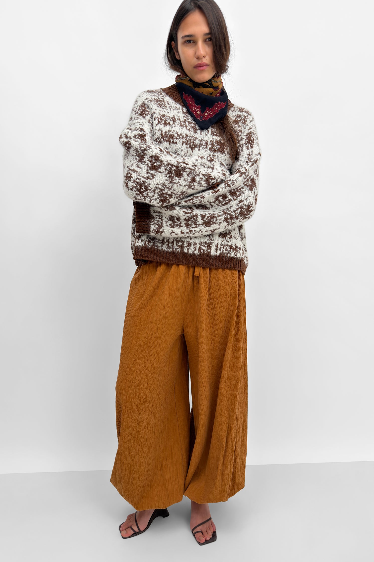 The Jinsol wool alpaca knit fishermans sweater