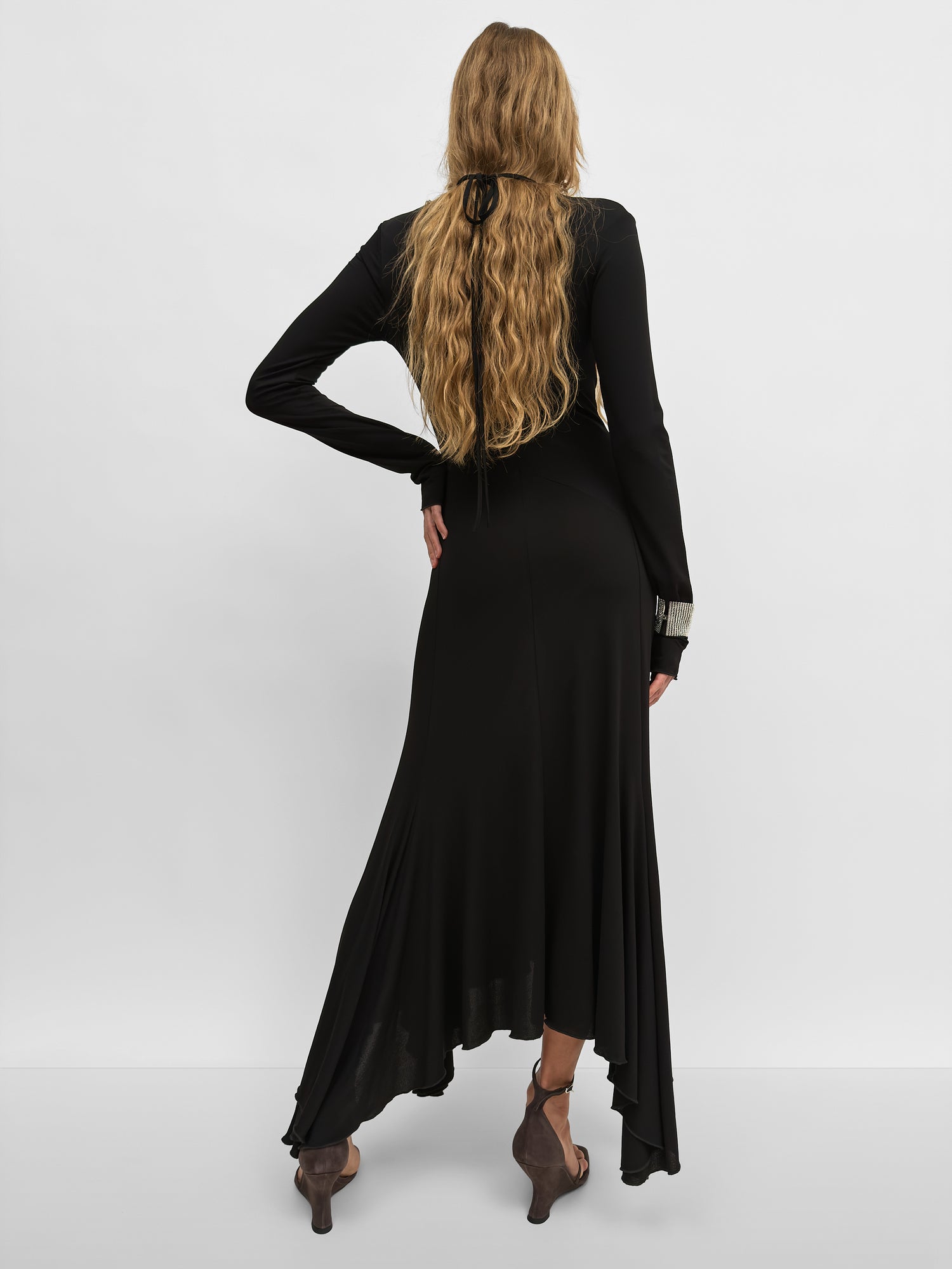 The Jude v-neck fluid tricot dress