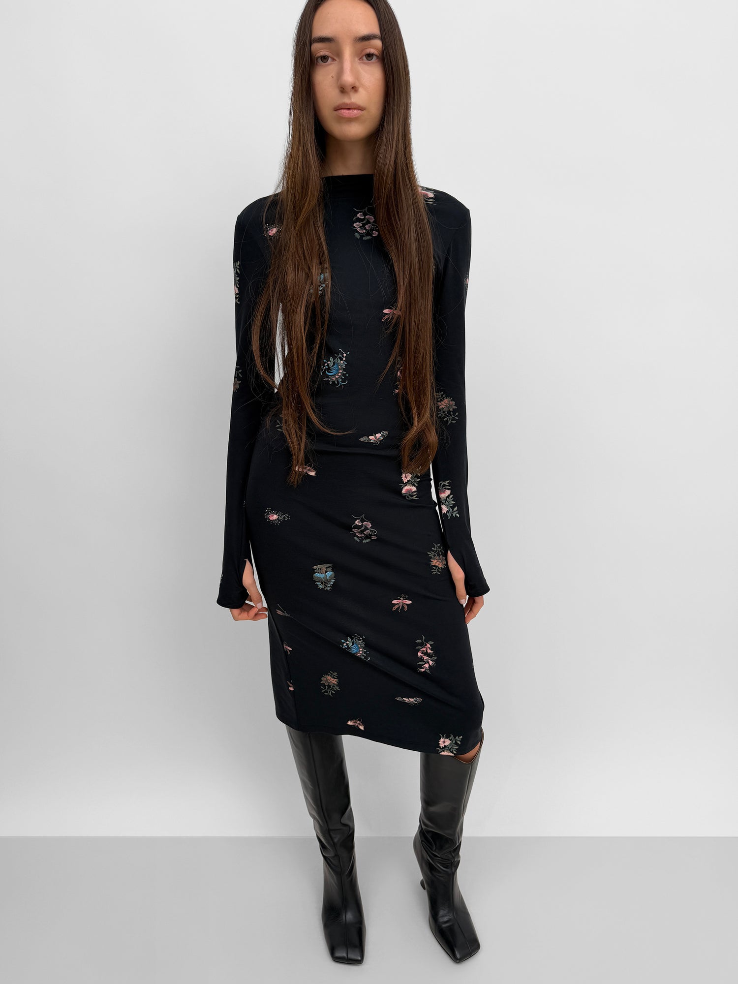 The Karlai long sleeve dance dress in Duchess